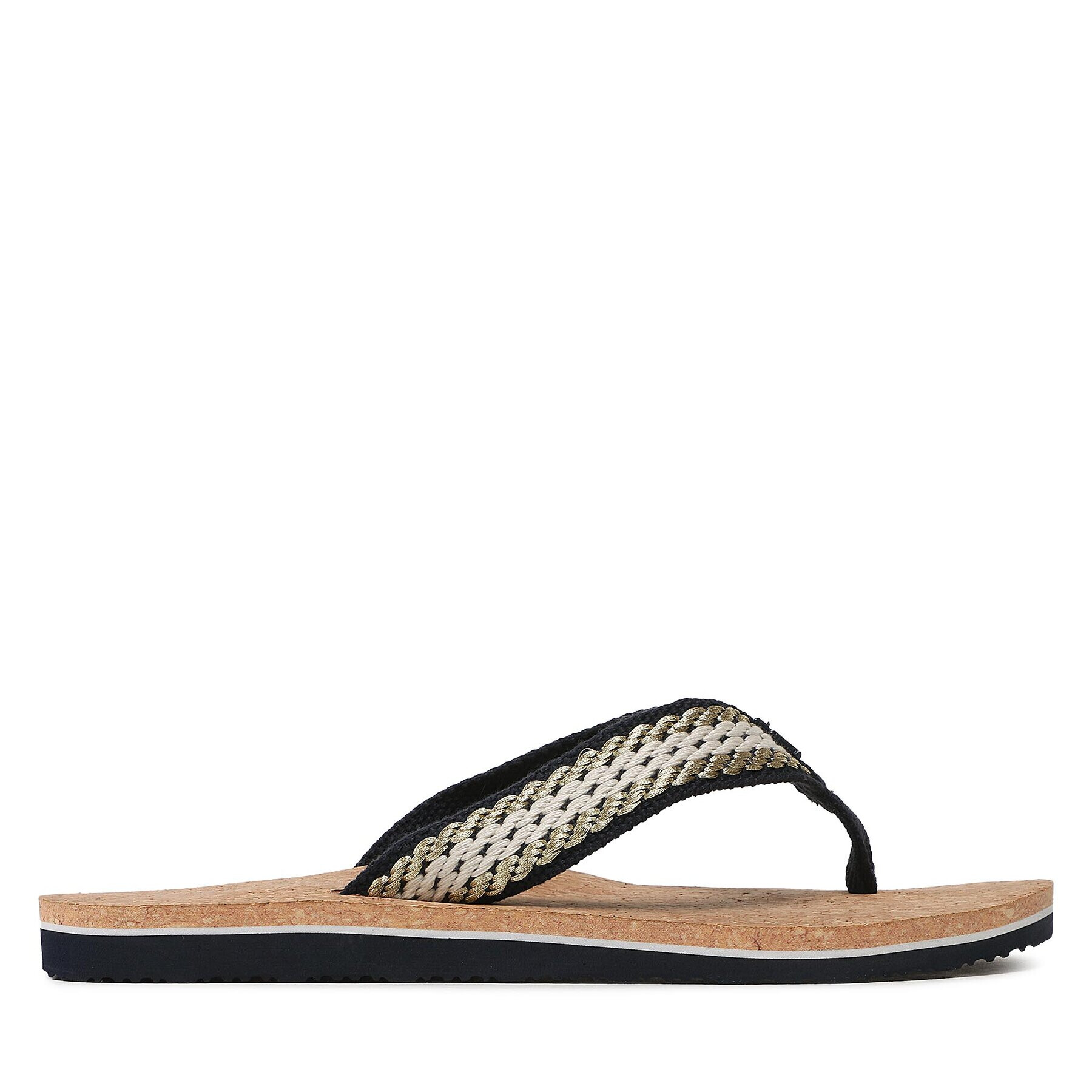 Tommy Hilfiger Flip flop Th Cork Sandal FW0FW07145 Bej - Pled.ro