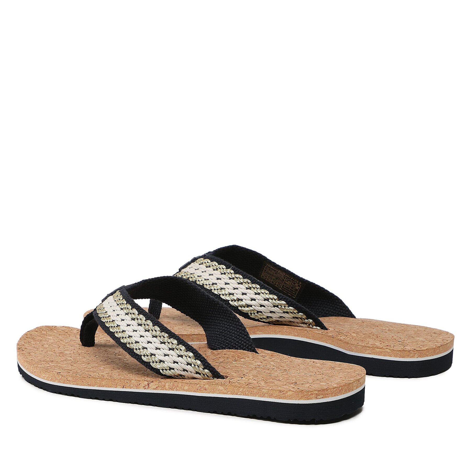 Tommy Hilfiger Flip flop Th Cork Sandal FW0FW07145 Bej - Pled.ro