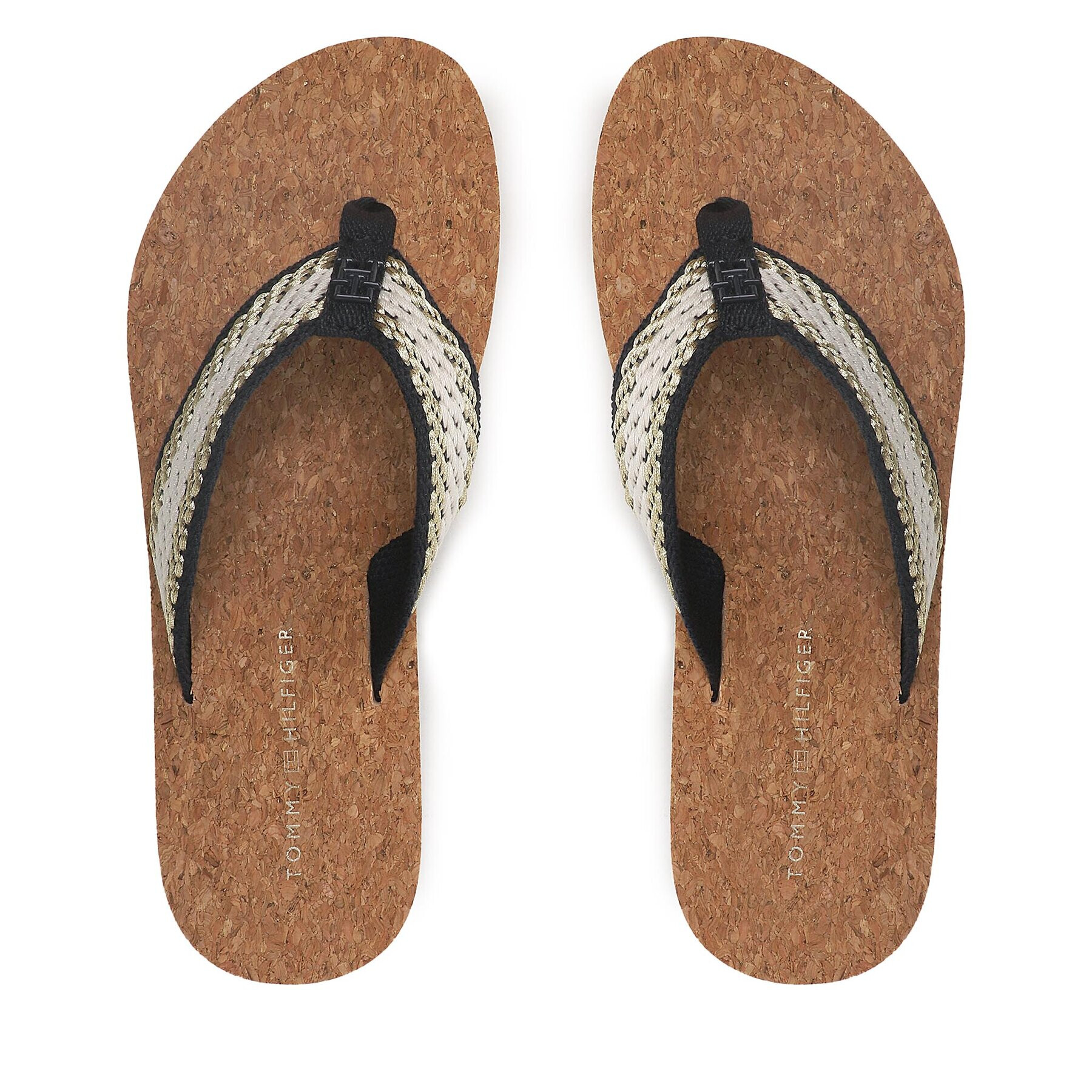 Tommy Hilfiger Flip flop Th Cork Sandal FW0FW07145 Bej - Pled.ro