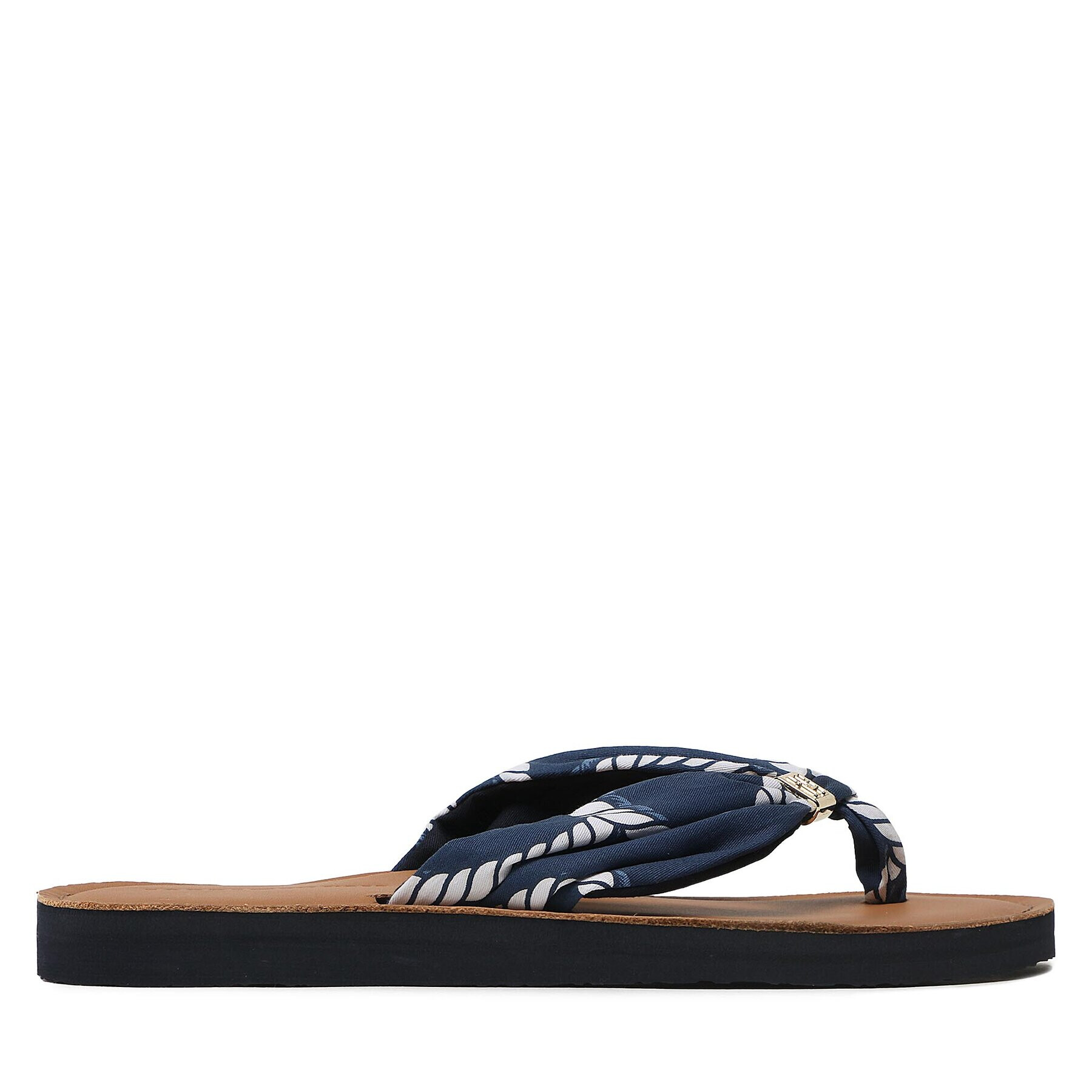 Tommy Hilfiger Flip flop Th Elevated Beach Sandal Print FW0FW07164 Bleumarin - Pled.ro