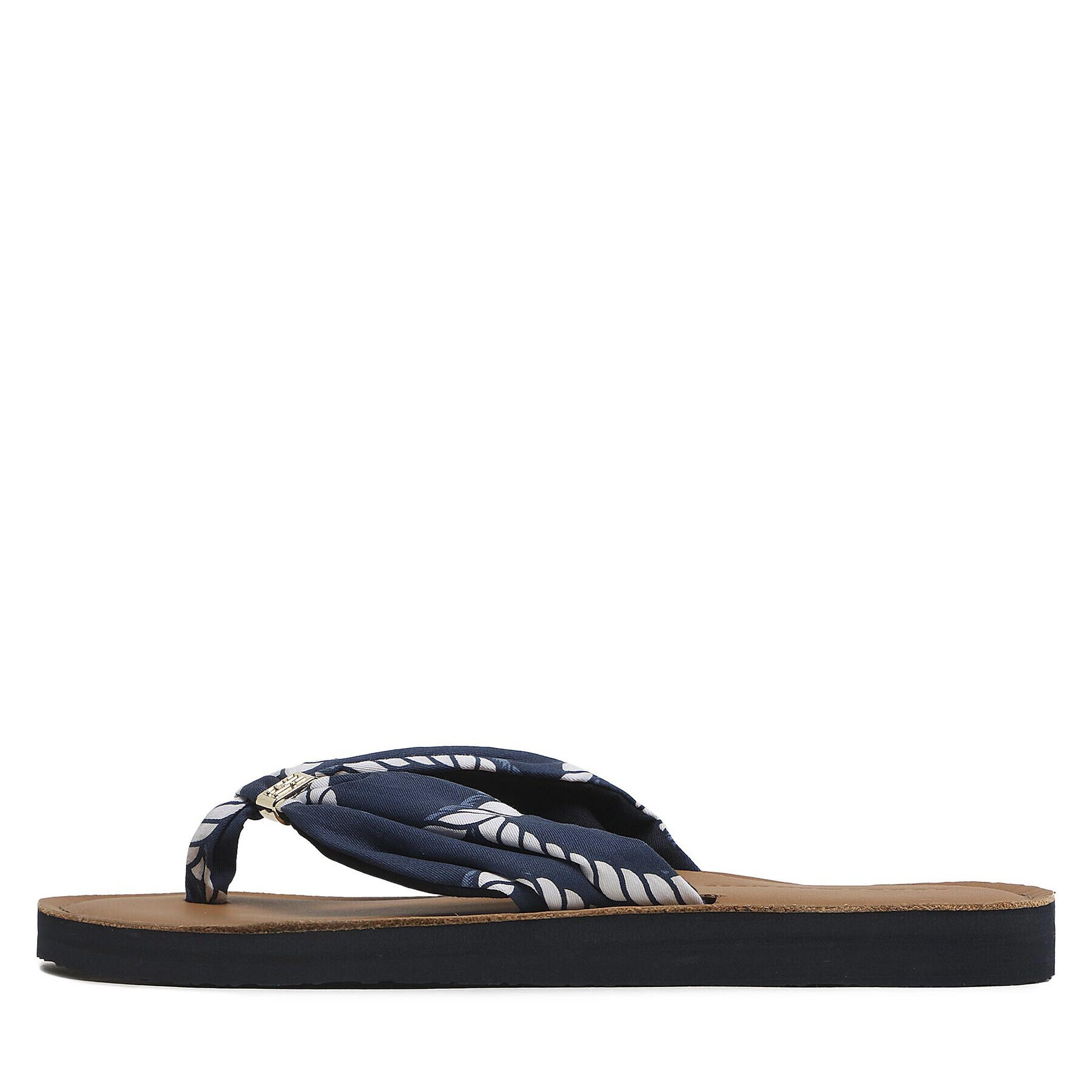 Tommy Hilfiger Flip flop Th Elevated Beach Sandal Print FW0FW07164 Bleumarin - Pled.ro