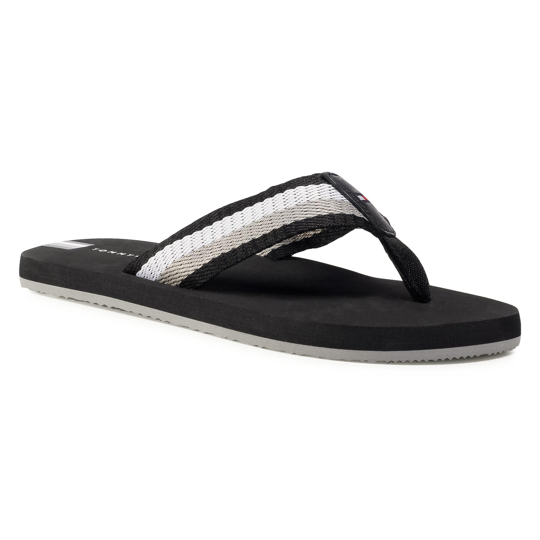 Tommy Hilfiger Flip flop Th Stripe Tab Flip Flop FM0FM03096 Negru - Pled.ro