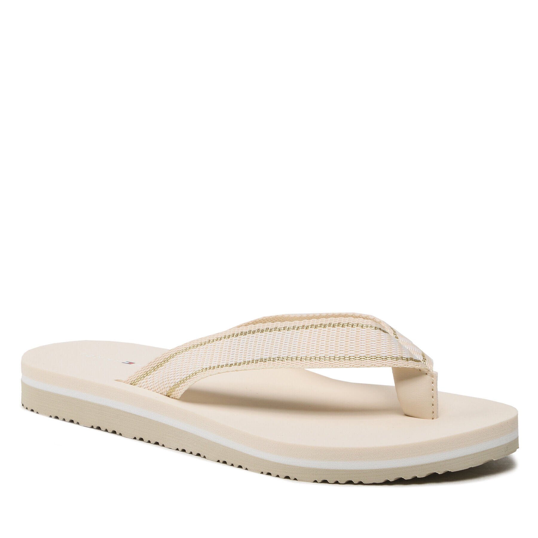 Tommy Hilfiger Flip flop Th Webbing Flip Flop FW0FW07262 Bej - Pled.ro