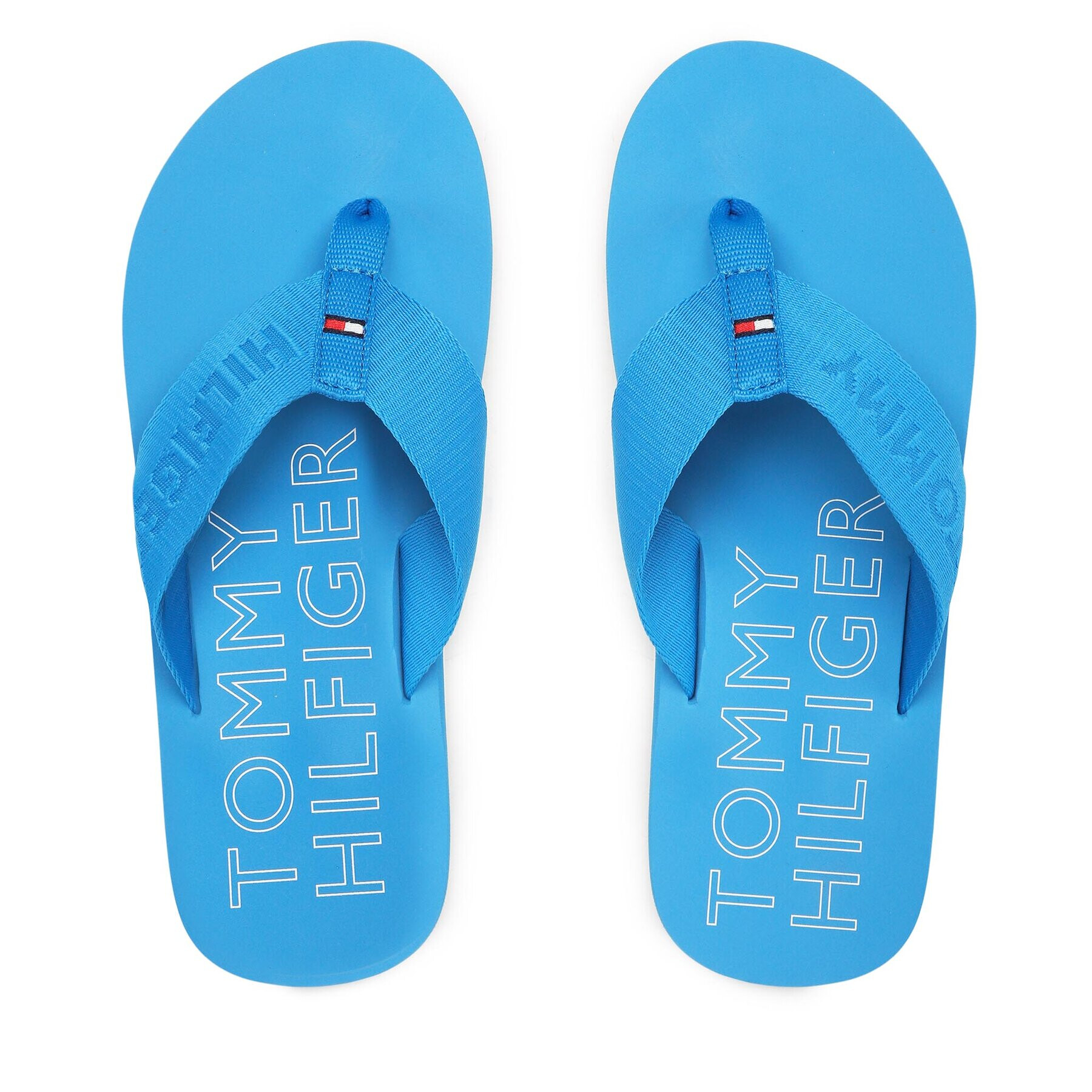 Tommy Hilfiger Flip flop Tonal Hilfiger Beach Sandal FM0FM04472 Albastru - Pled.ro