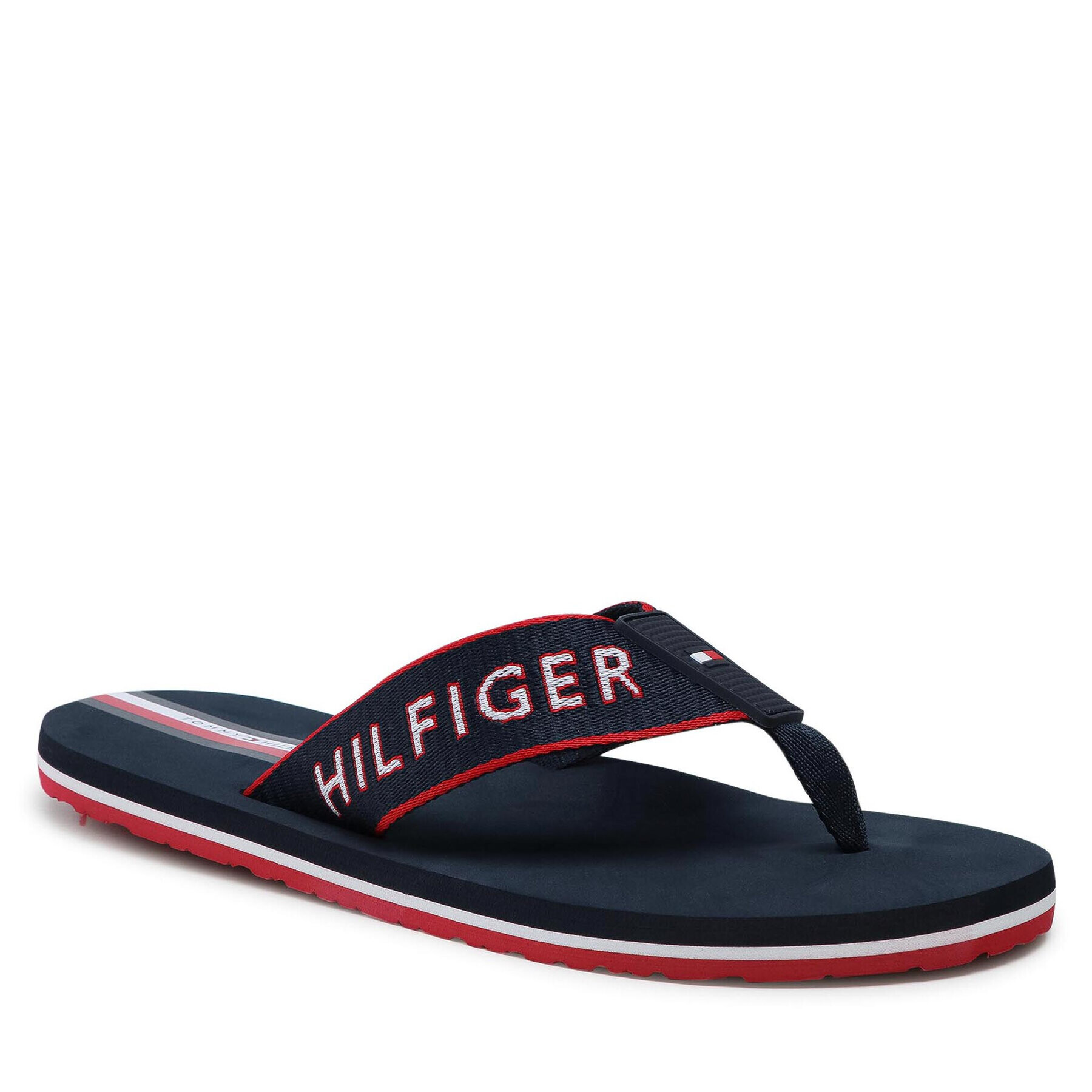 Tommy Hilfiger Flip flop Webbing Beach Sandal FM0FM03641 Bleumarin - Pled.ro