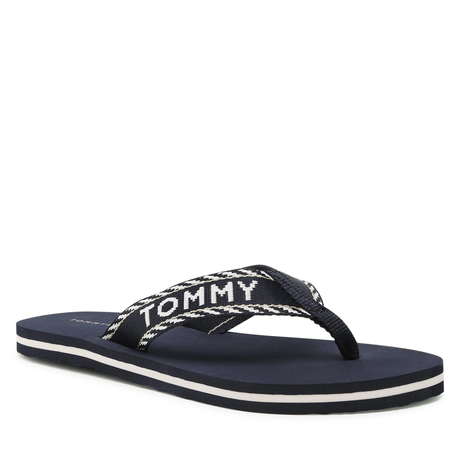 Tommy Hilfiger Flip flop Webbing Sandal FW0FW07143 Bleumarin - Pled.ro