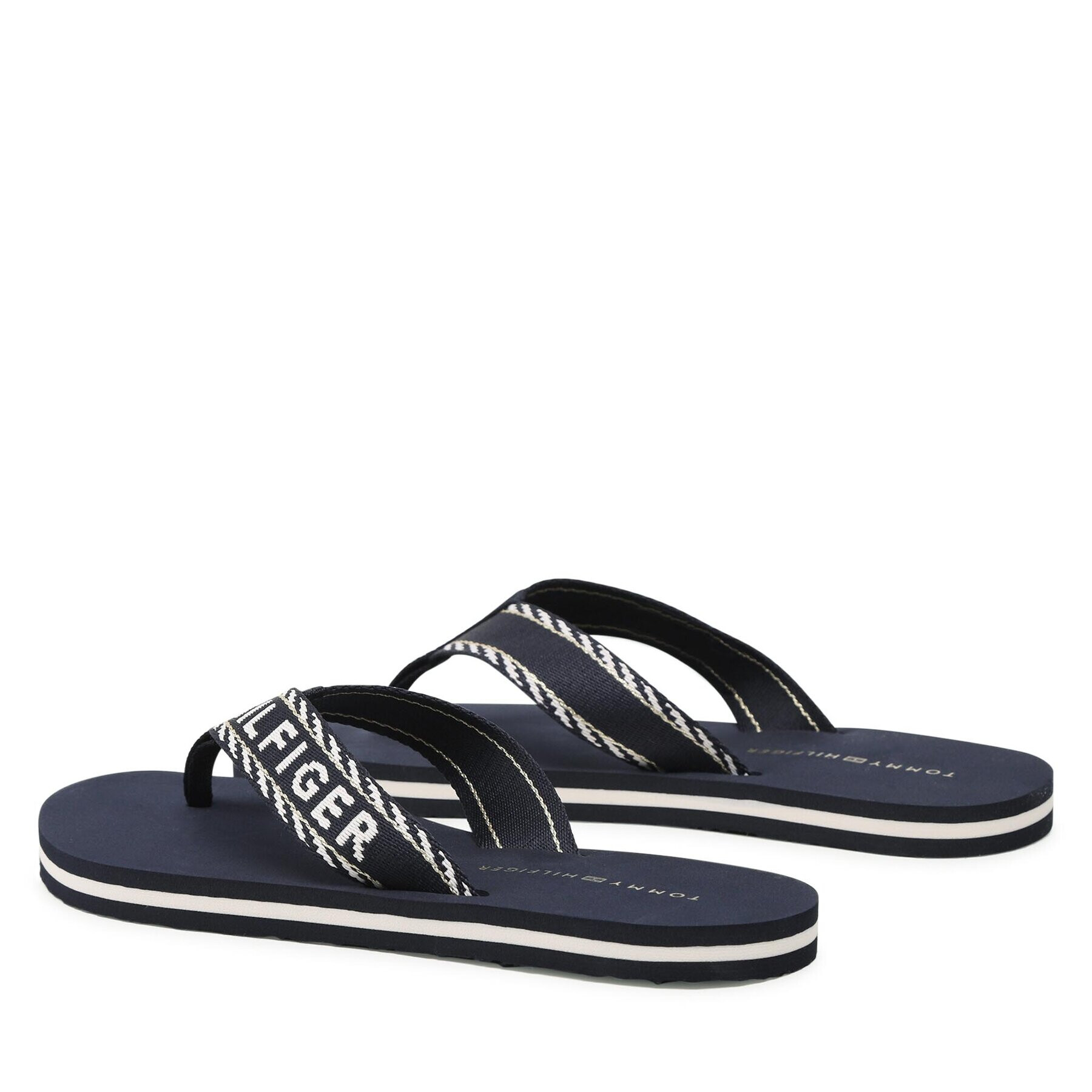 Tommy Hilfiger Flip flop Webbing Sandal FW0FW07143 Bleumarin - Pled.ro