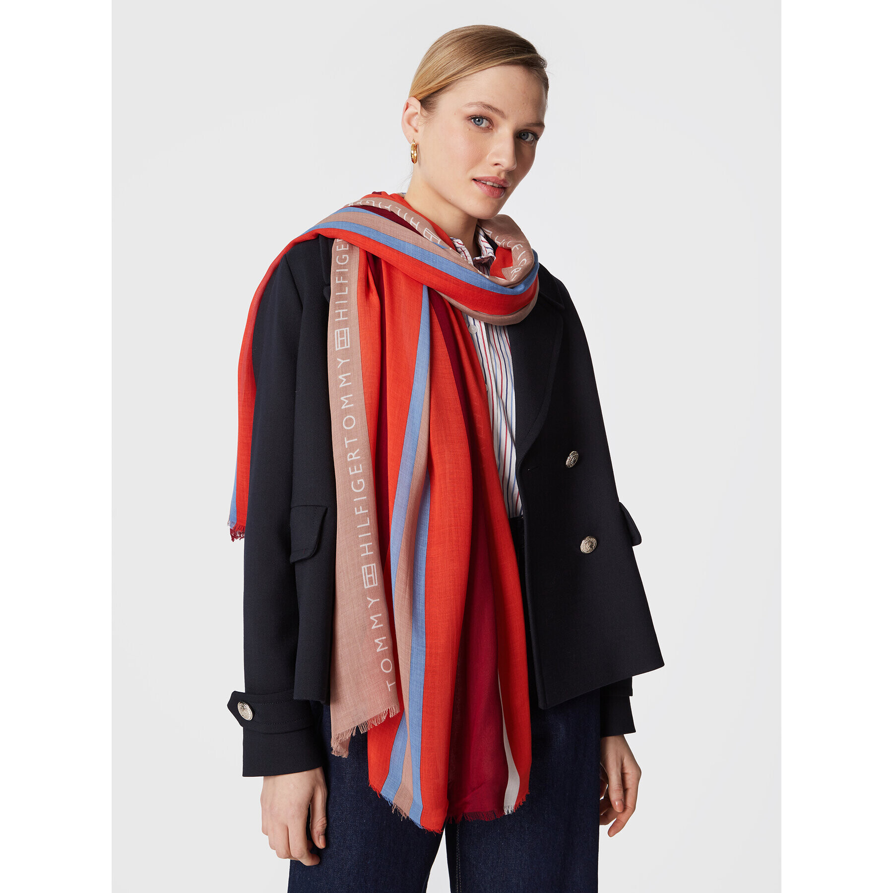 Tommy Hilfiger Fular Essential AW0AW14164 Colorat - Pled.ro