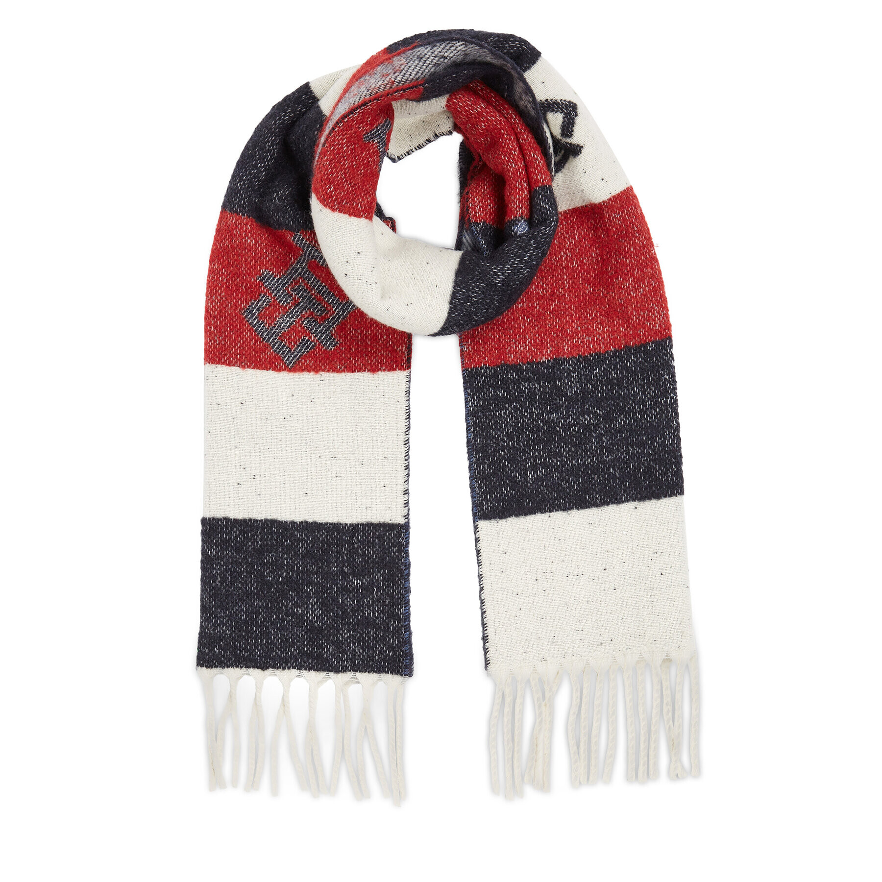 Tommy Hilfiger Fular Limitless Chic Cb Scarf AW0AW15353 Bleumarin - Pled.ro