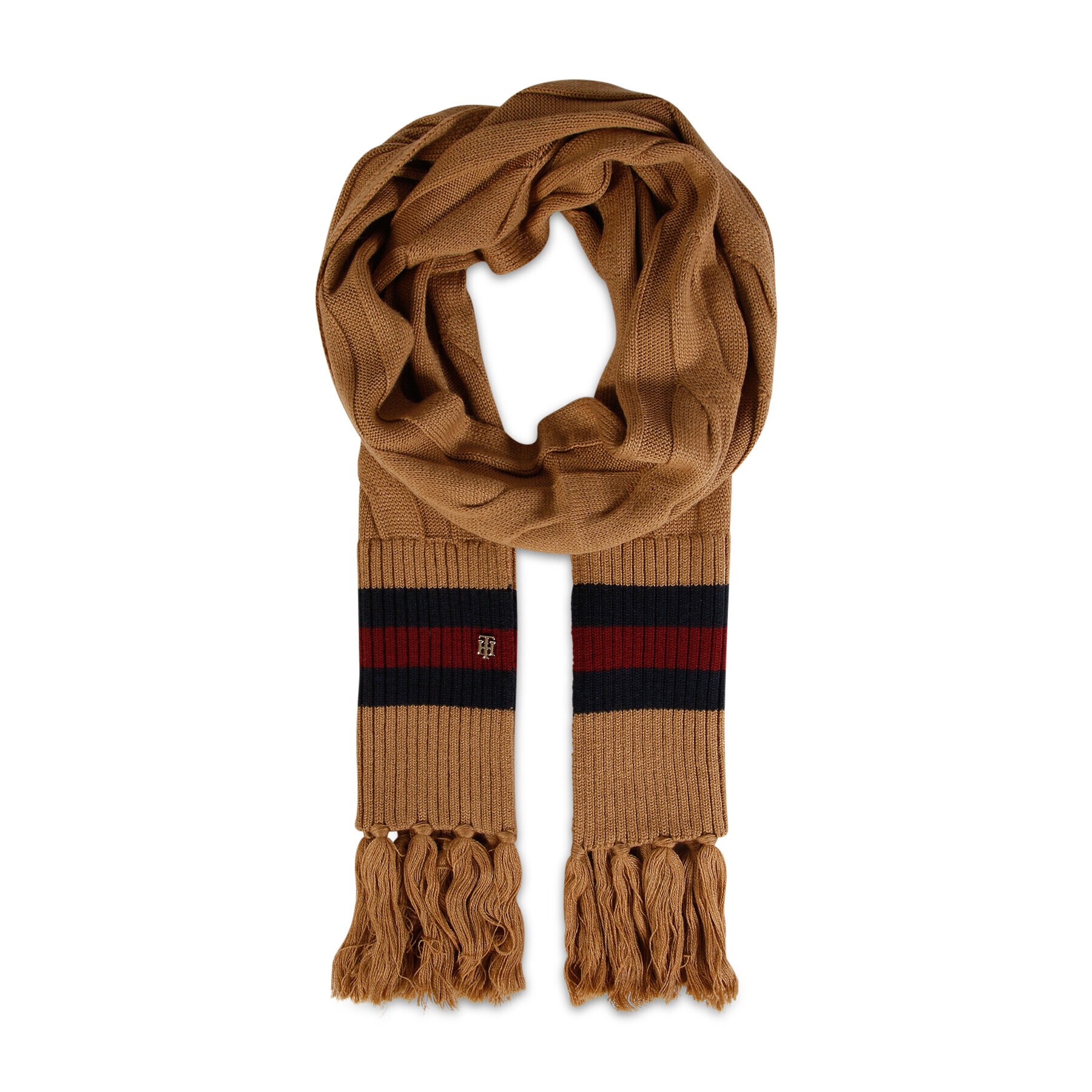 Tommy Hilfiger Fular Luxe Cable Scarf AW0AW13840 Maro - Pled.ro