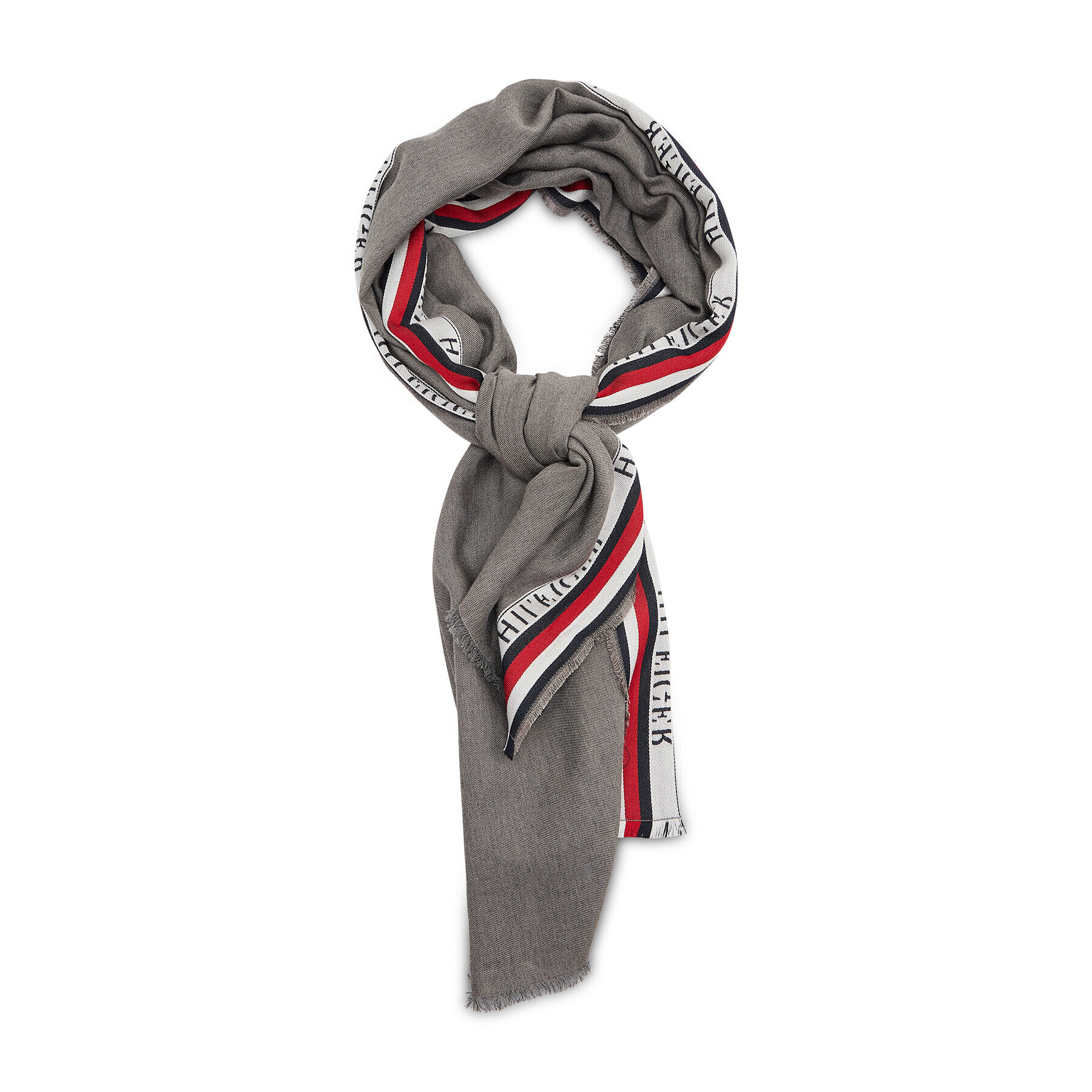 Tommy Hilfiger Fular Selvedge AM0AM08288 Gri - Pled.ro