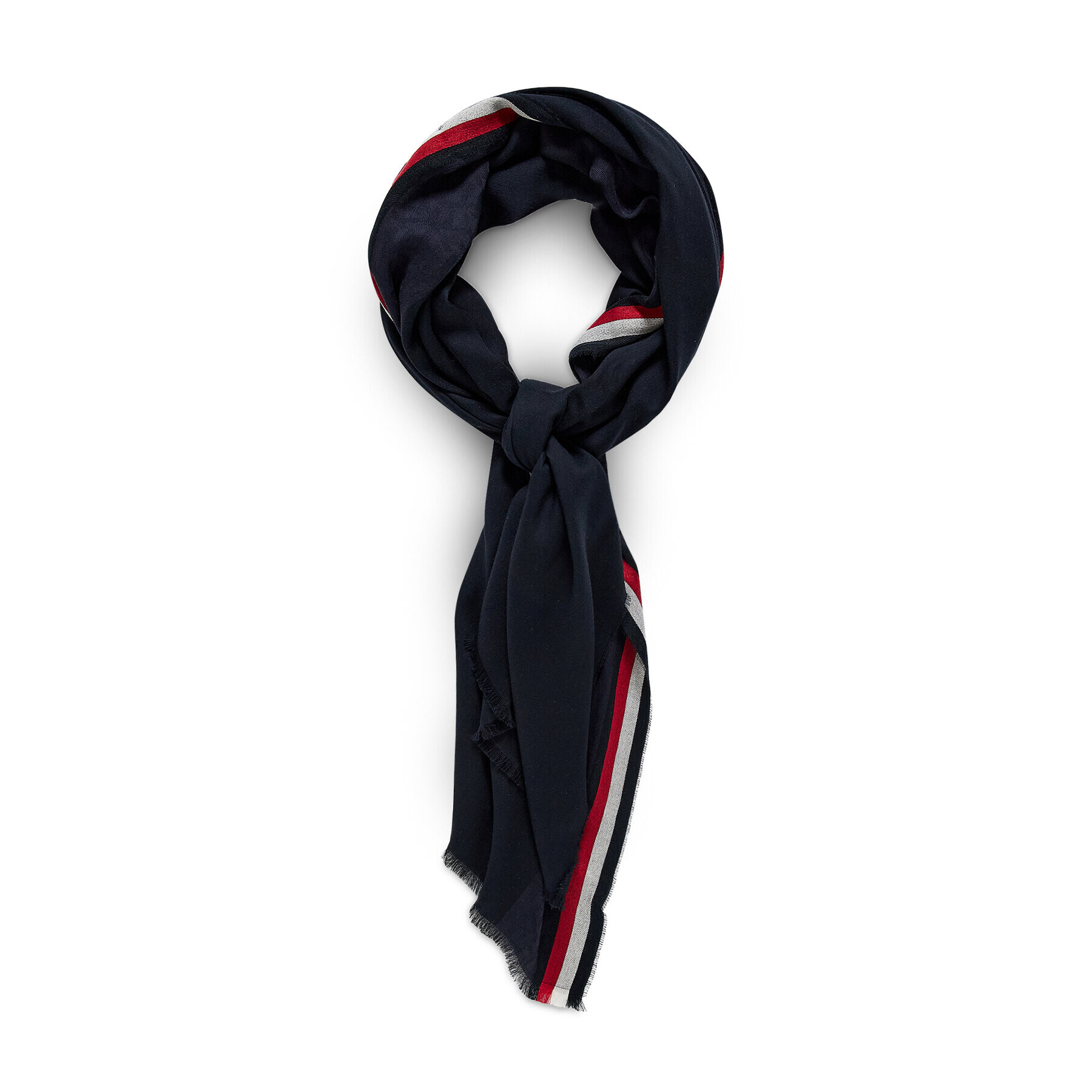 Tommy Hilfiger Fular Selvedge Scarf AM0AM07886 Bleumarin - Pled.ro