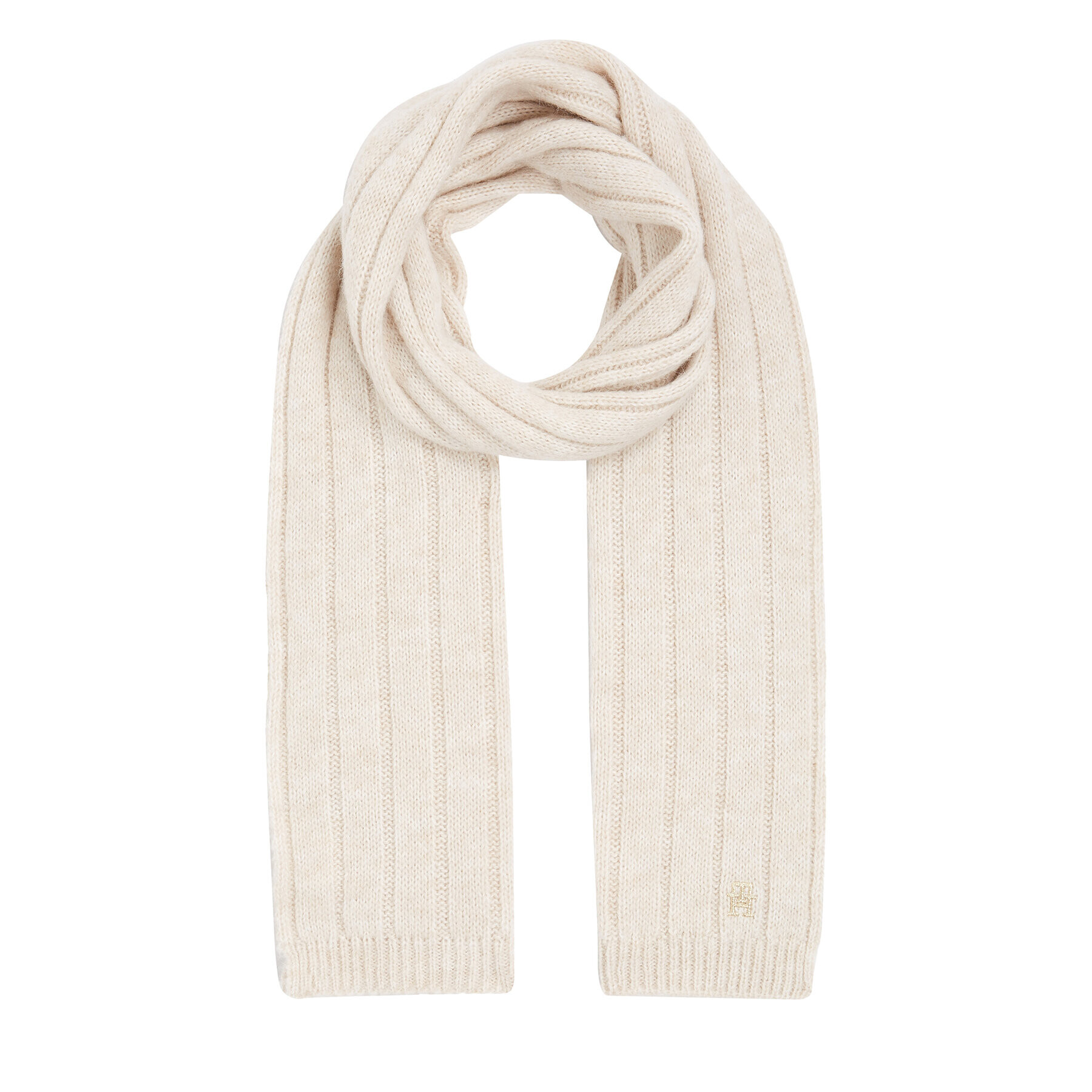 Tommy Hilfiger Fular Th Timeless Scarf AW0AW15351 Écru - Pled.ro