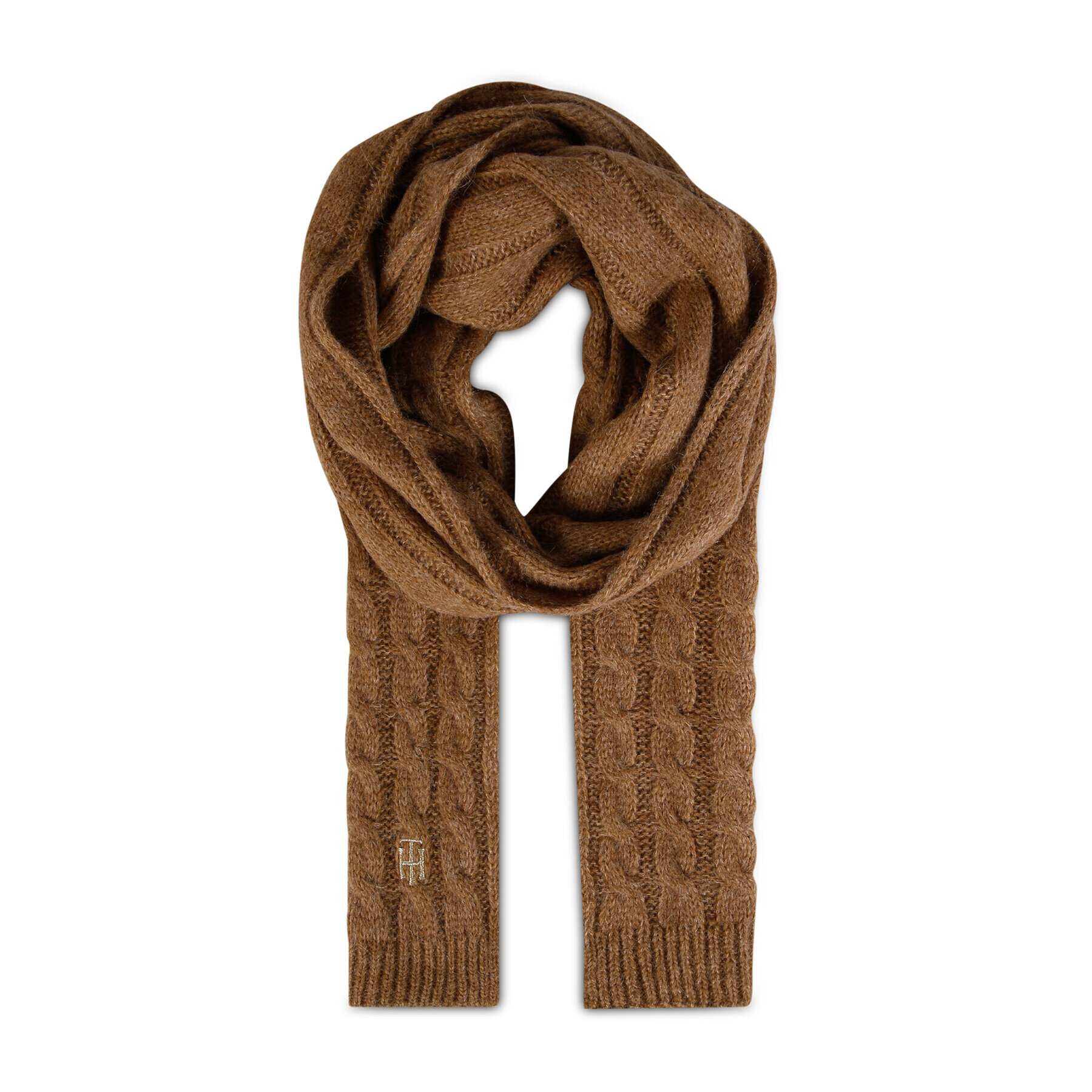 Tommy Hilfiger Fular Th Timeless Scarf Cable AW0AW14011 Maro - Pled.ro