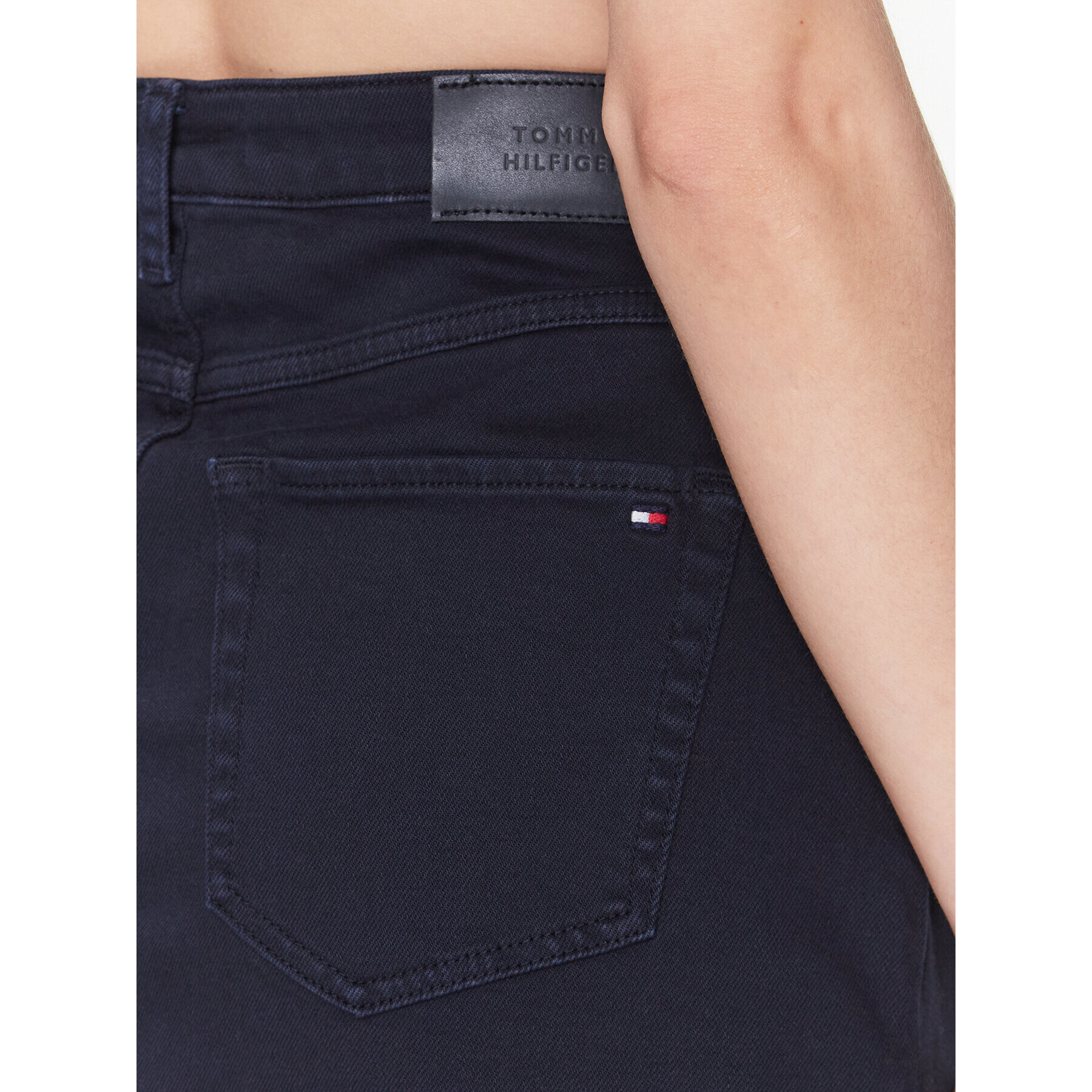 Tommy Hilfiger Fustă de blugi WW0WW38131 Bleumarin Regular Fit - Pled.ro