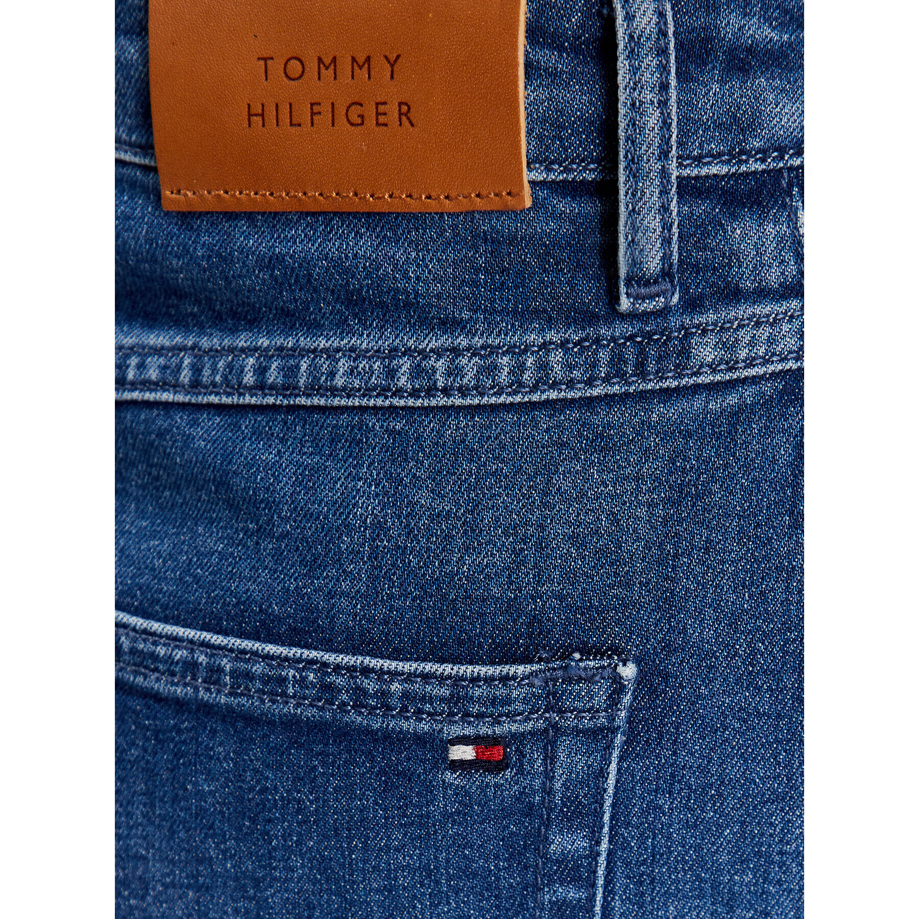 Tommy Hilfiger Fustă de blugi WW0WW38186 Bleumarin Regular Fit - Pled.ro