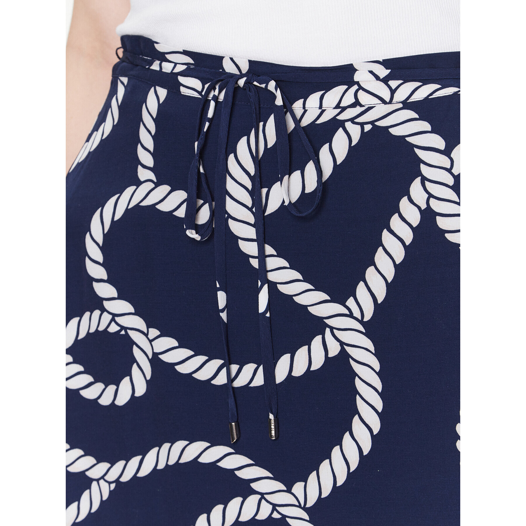 Tommy Hilfiger Fustă trapez Vs Rope Print WW0WW39338 Bleumarin Regular Fit - Pled.ro