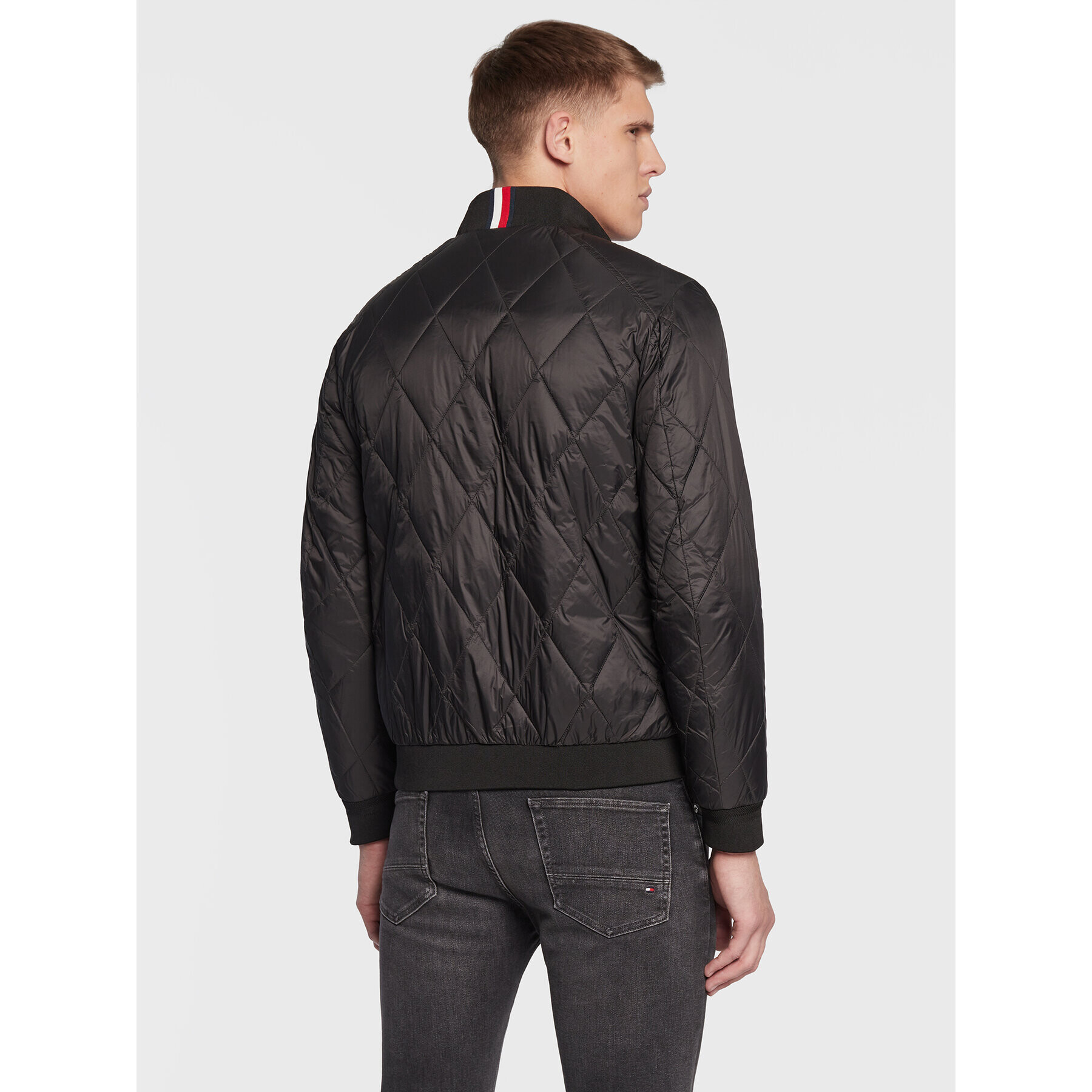 Tommy Hilfiger Geacă bomber Diamond MW0MW25261 Negru Regular Fit - Pled.ro