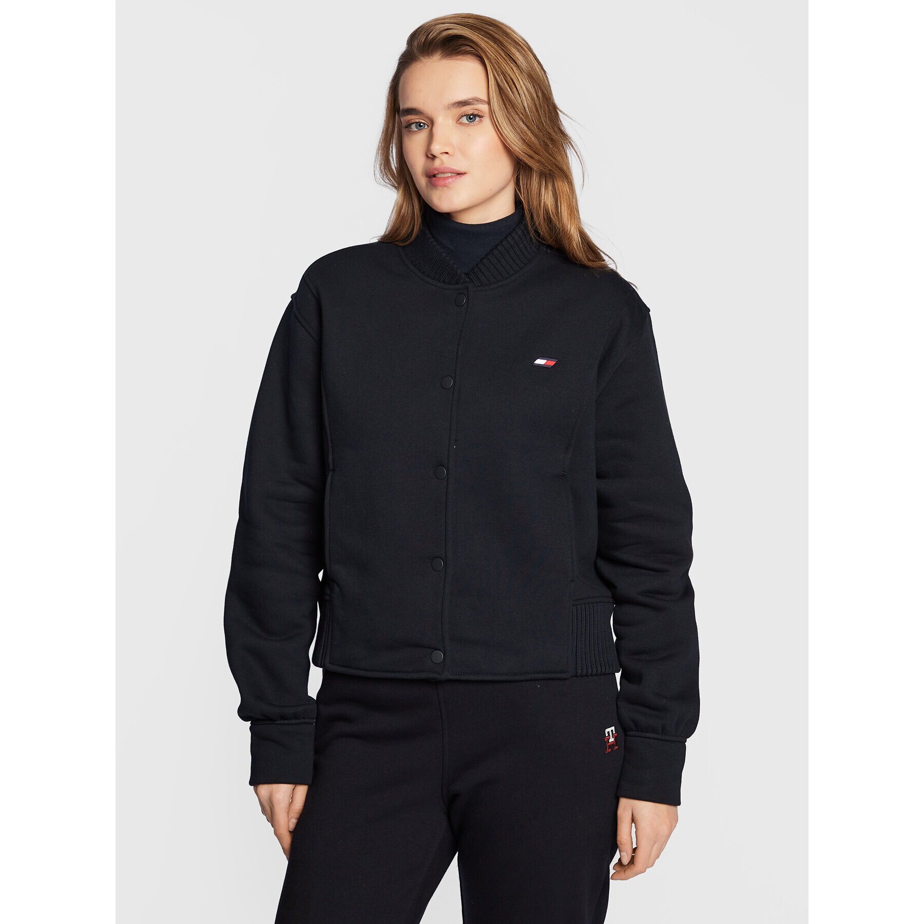 Tommy Hilfiger Geacă bomber Fleece S10S101462 Bleumarin Regular Fit - Pled.ro