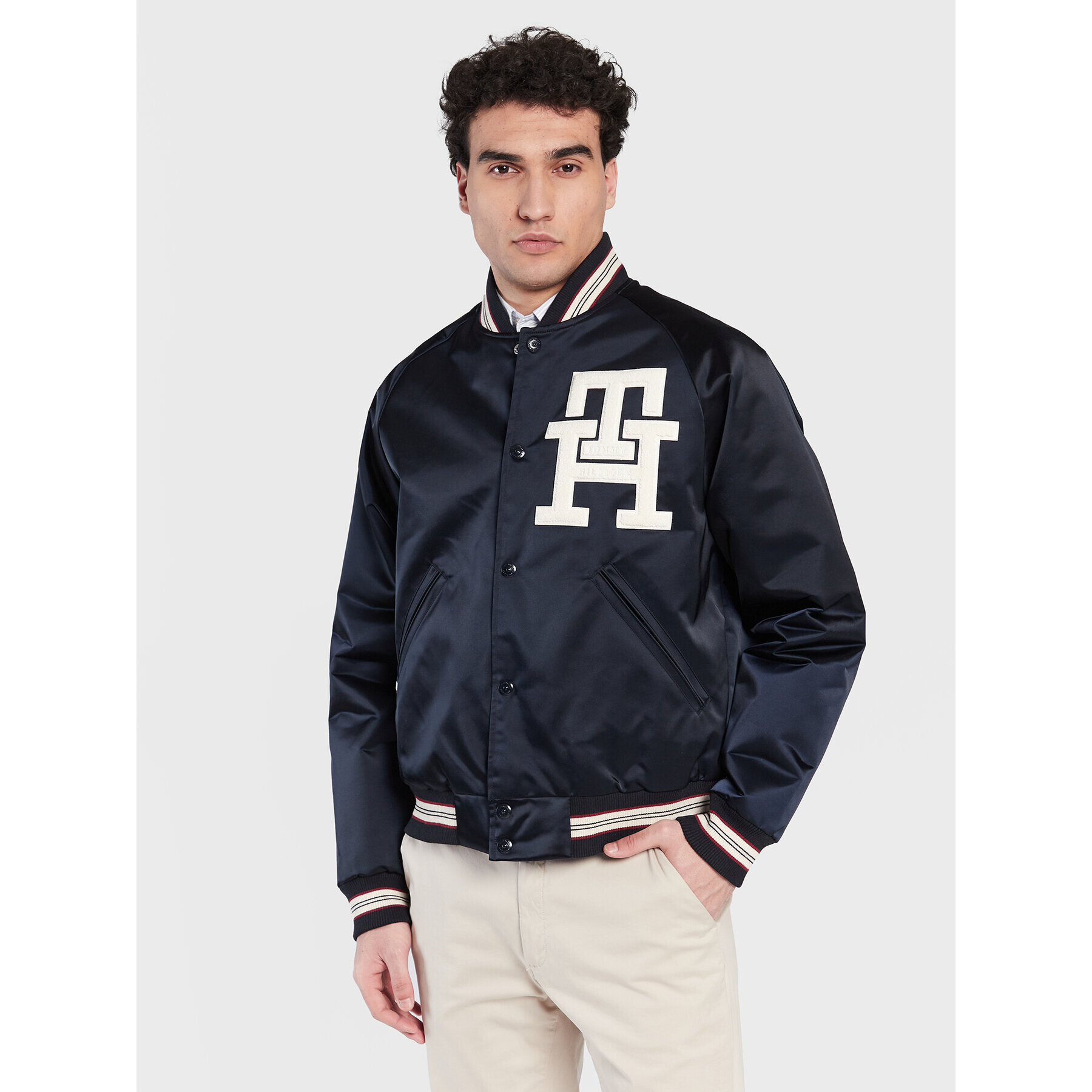 Tommy Hilfiger Geacă bomber Varsity MW0MW29017 Bleumarin Regular Fit - Pled.ro