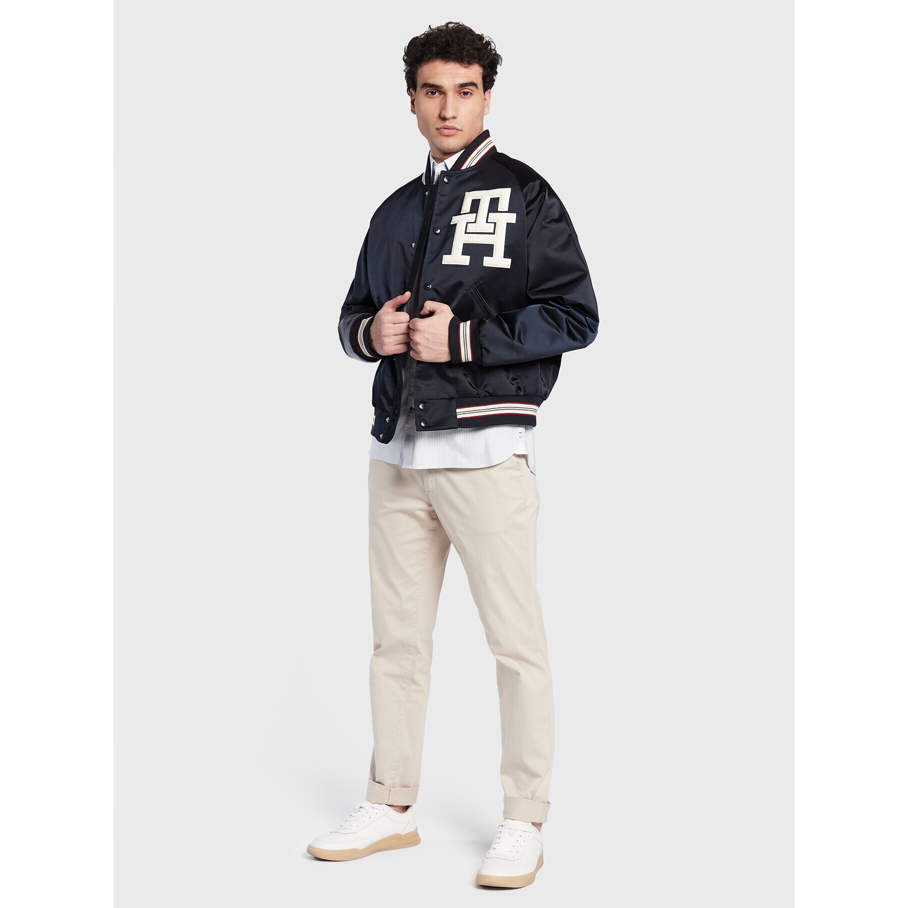 Tommy Hilfiger Geacă bomber Varsity MW0MW29017 Bleumarin Regular Fit - Pled.ro