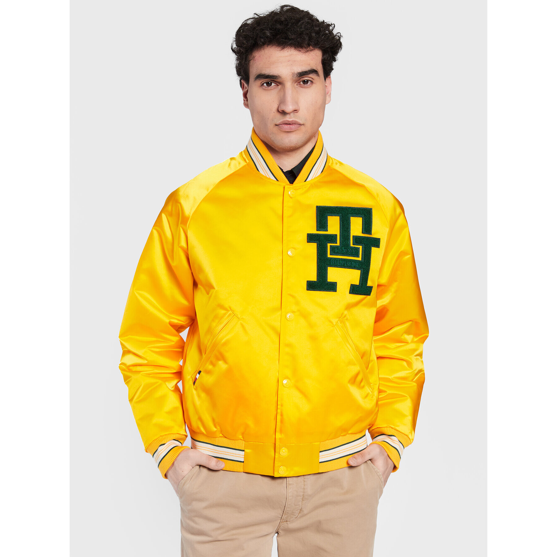 Tommy Hilfiger Geacă bomber Varsity MW0MW29017 Galben Regular Fit - Pled.ro