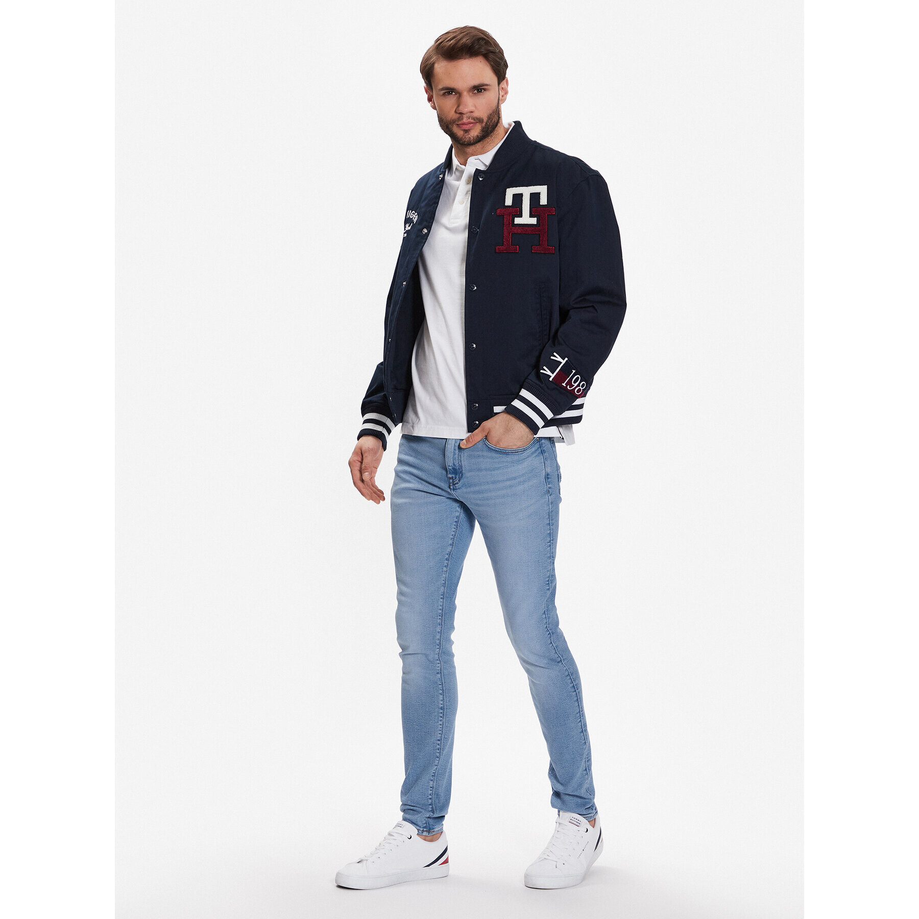 Tommy Hilfiger Geacă bomber Varsity MW0MW29966 Bleumarin Regular Fit - Pled.ro