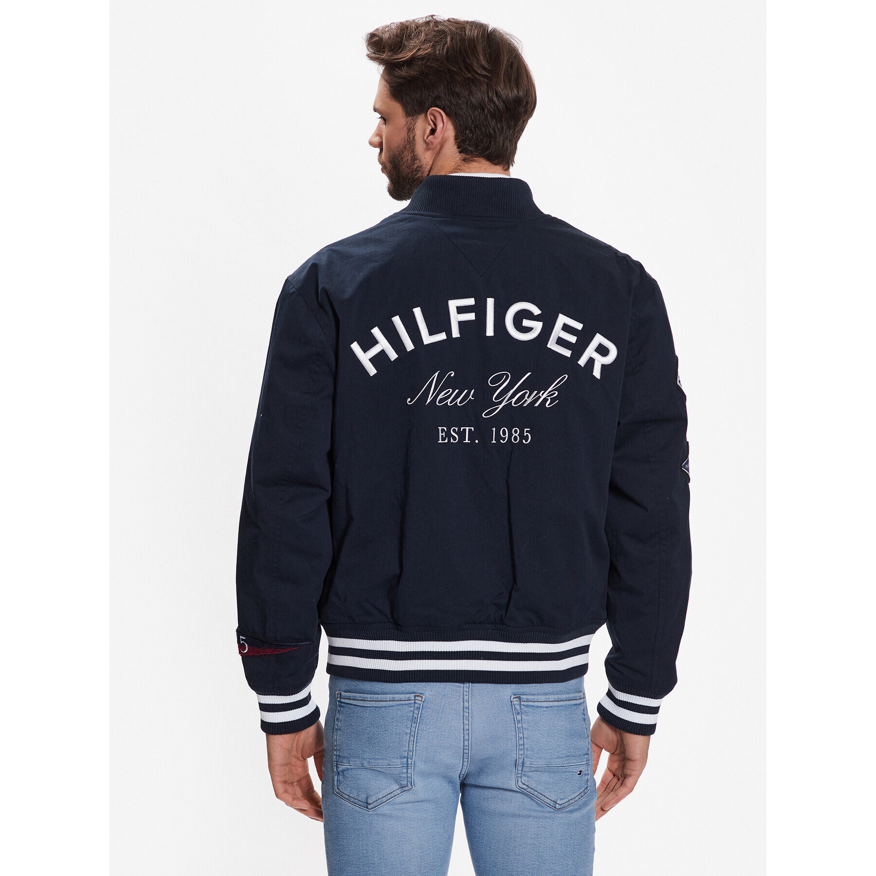 Tommy Hilfiger Geacă bomber Varsity MW0MW29966 Bleumarin Regular Fit - Pled.ro