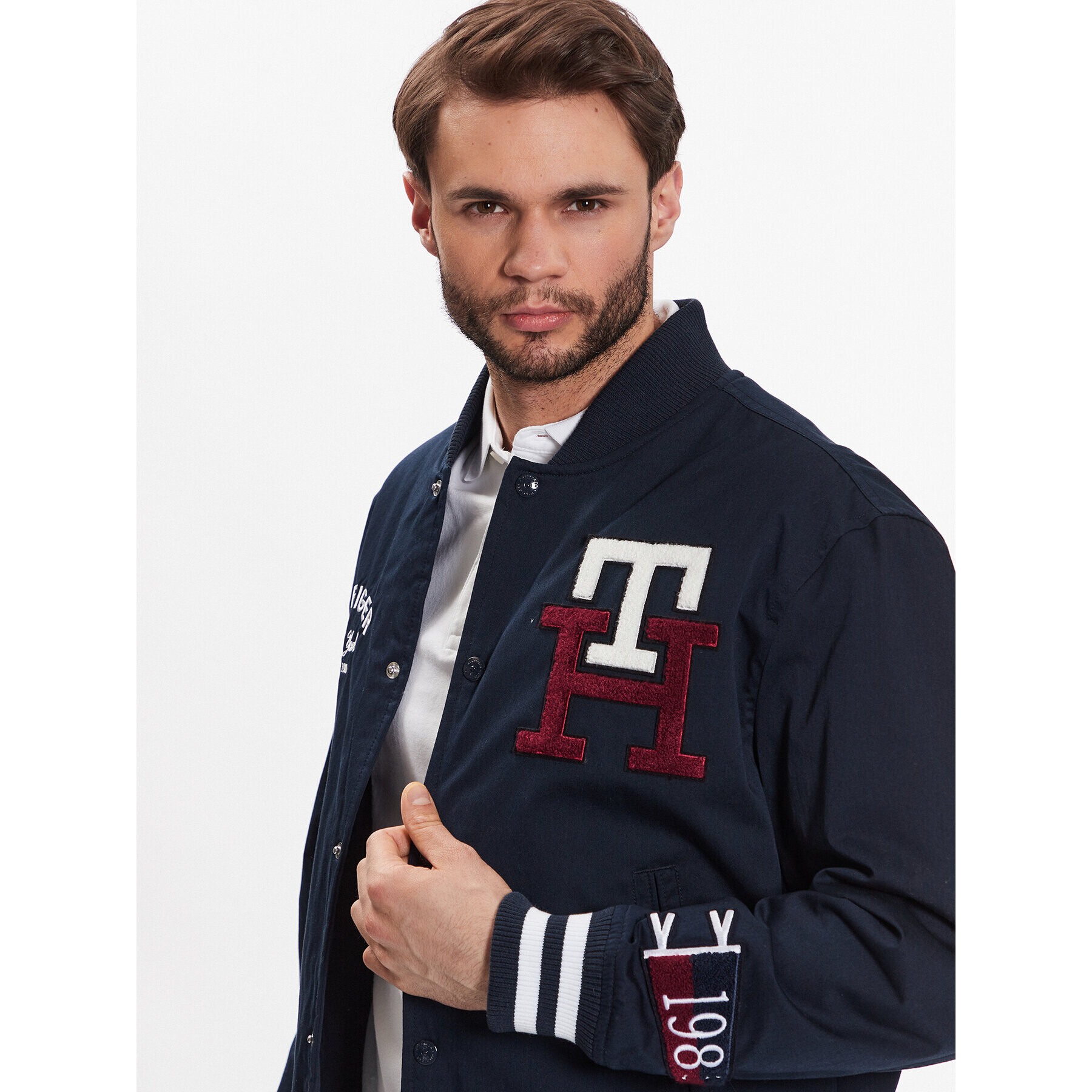 Tommy Hilfiger Geacă bomber Varsity MW0MW29966 Bleumarin Regular Fit - Pled.ro