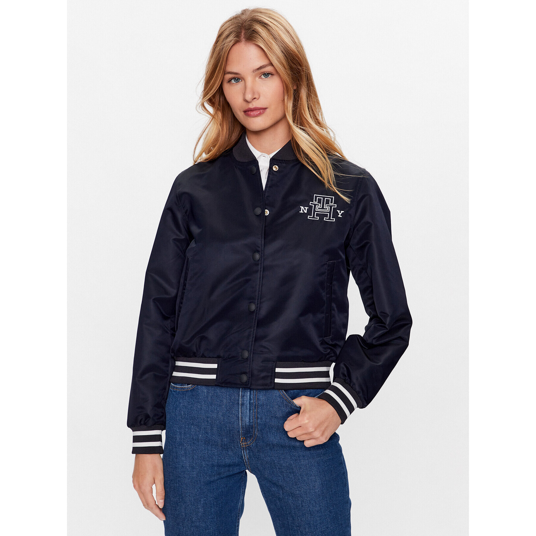 Tommy Hilfiger Geacă bomber Varsity WW0WW38935 Bleumarin Regular Fit - Pled.ro