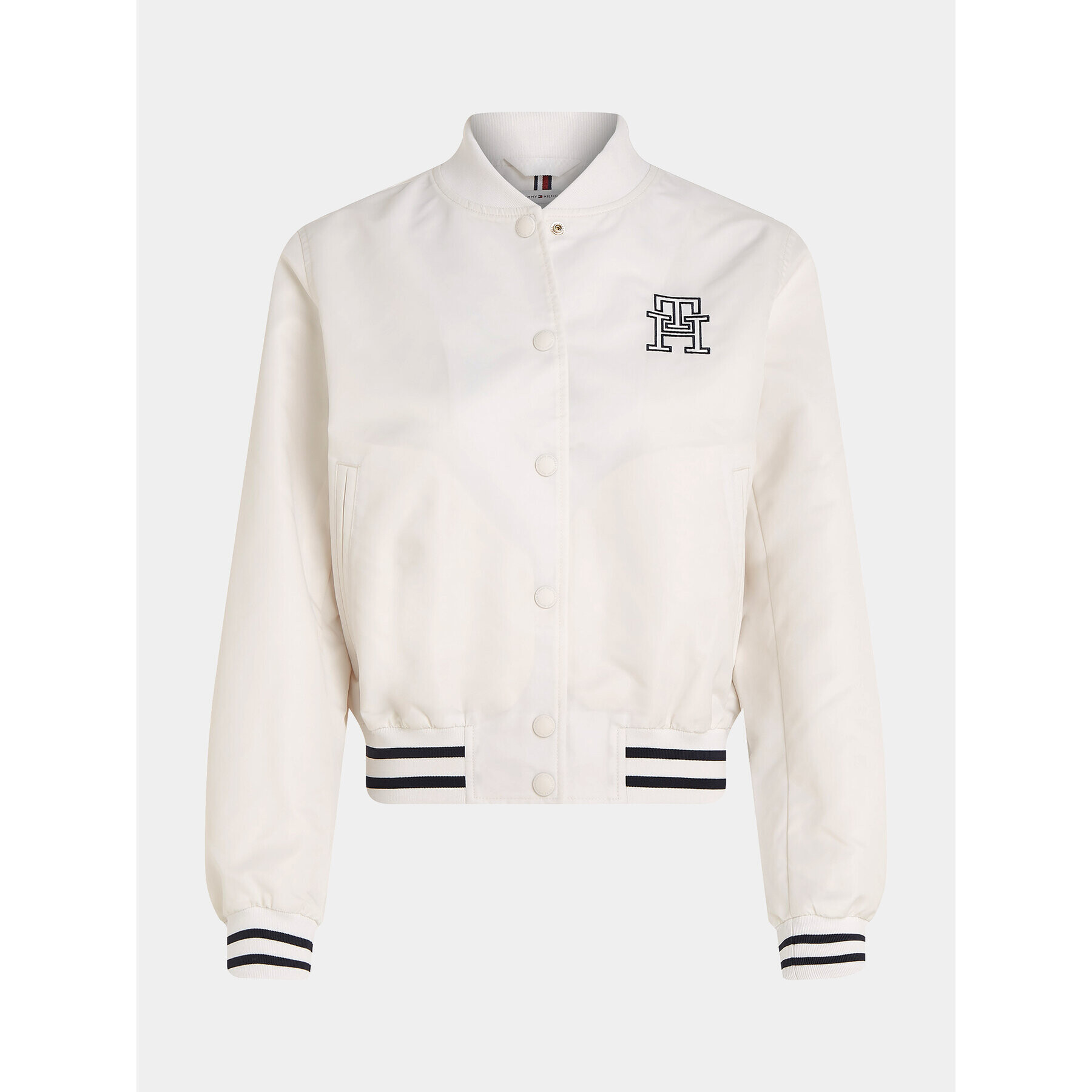 Tommy Hilfiger Geacă bomber Varsity WW0WW38935 Écru Regular Fit - Pled.ro