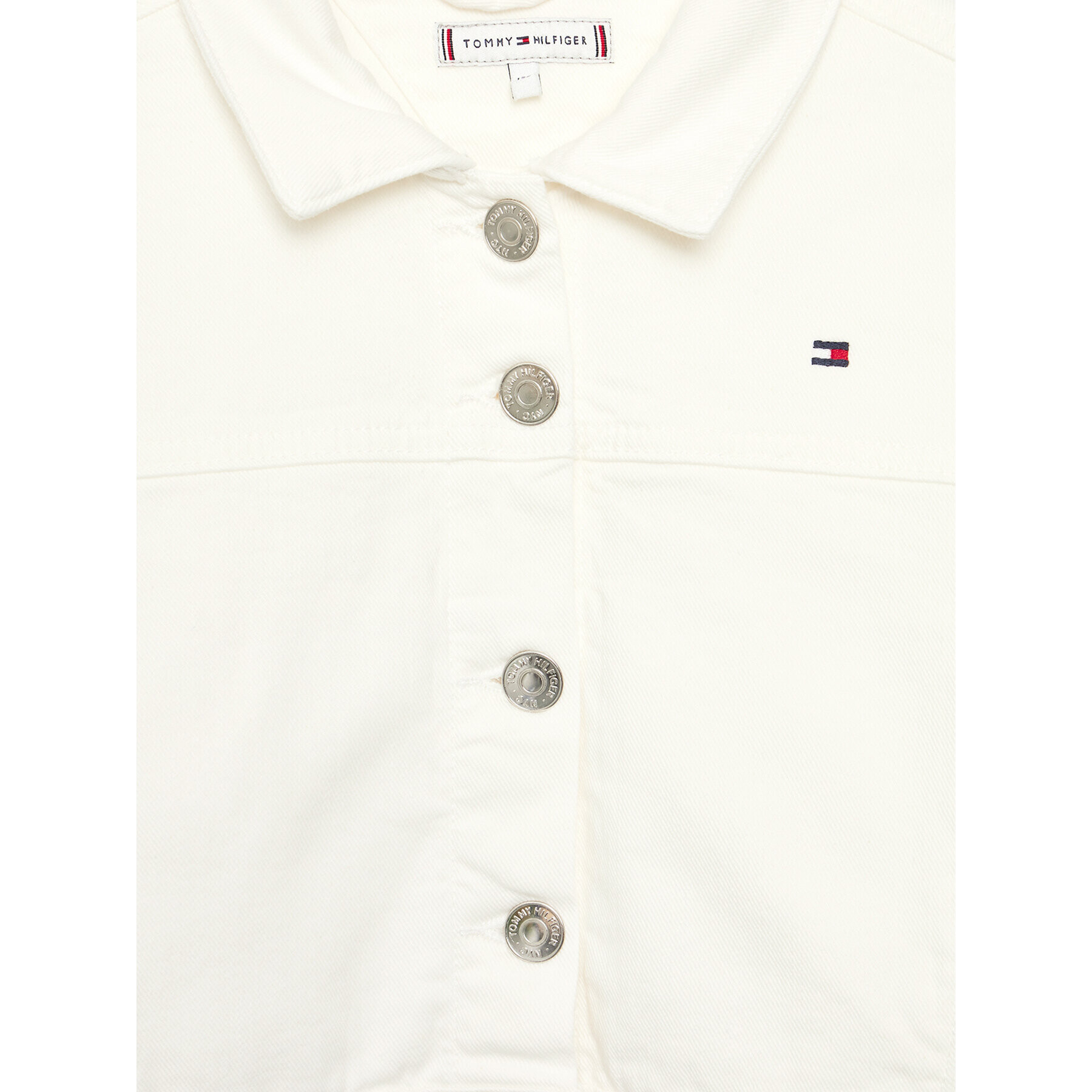 Tommy Hilfiger Geacă de blugi KG0KG07224 Alb Regular Fit - Pled.ro