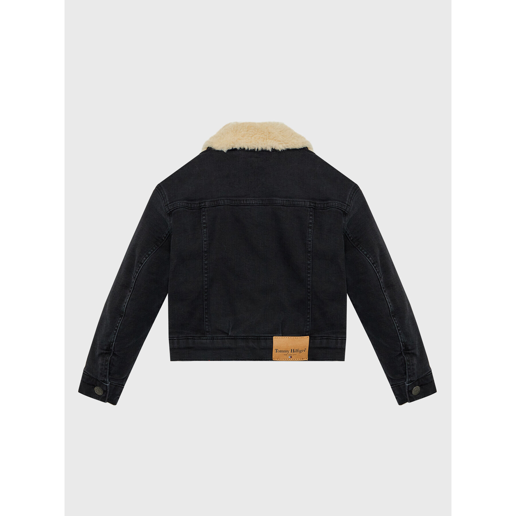 Tommy Hilfiger Geacă de blugi Trucker Sherpa KG0KG06916 Negru Regular Fit - Pled.ro