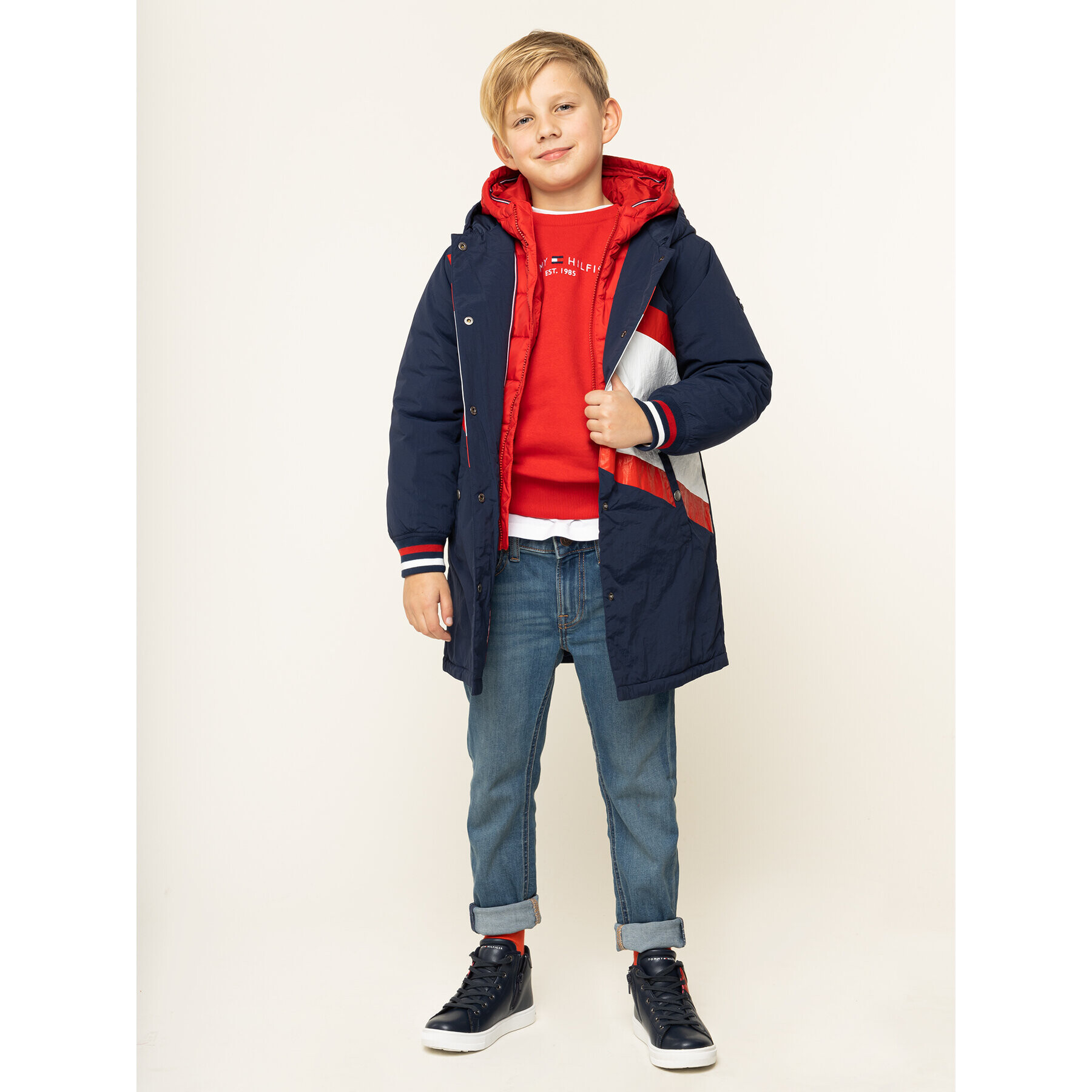 Tommy Hilfiger Geacă de iarnă KG0KG04467 D Bleumarin Regular Fit - Pled.ro