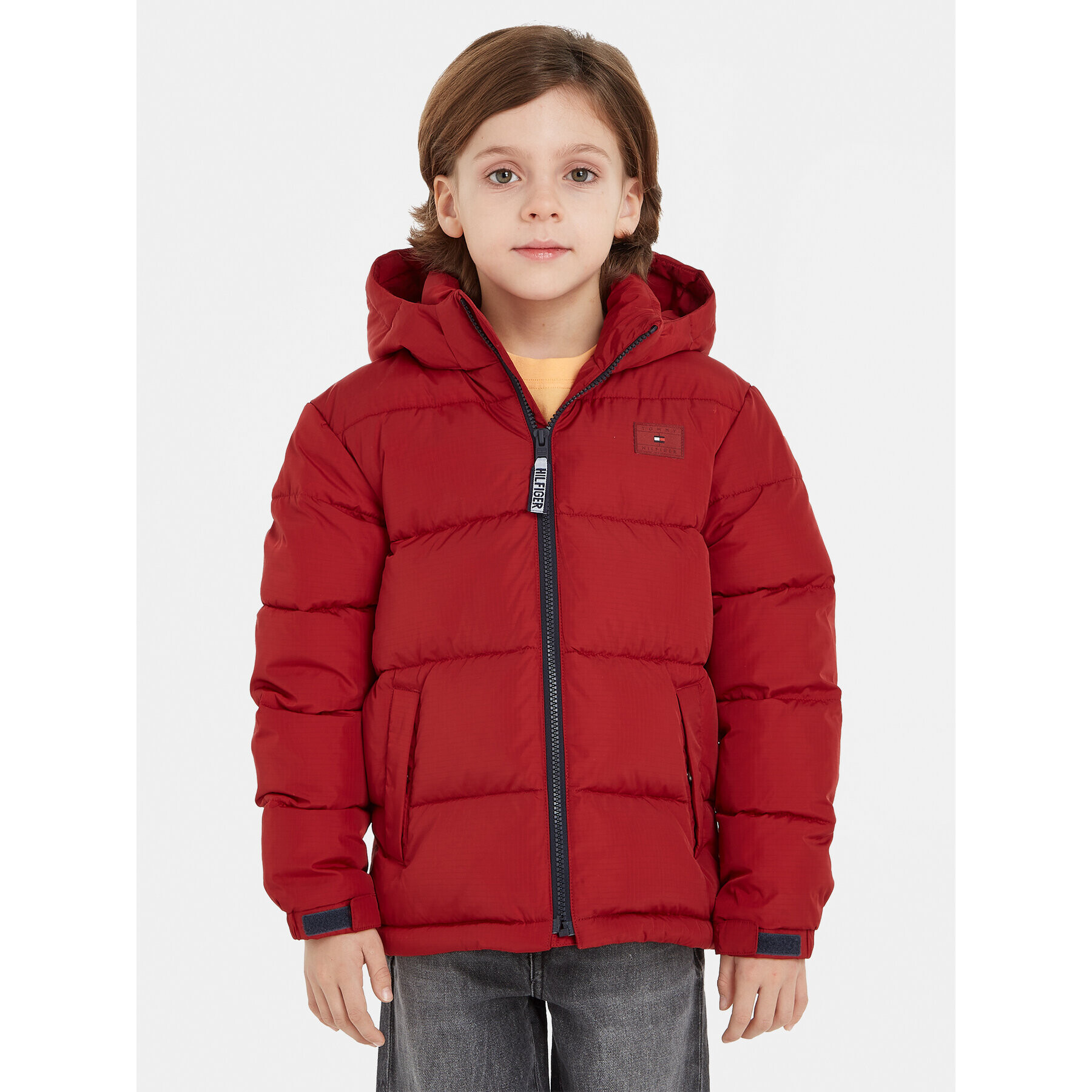 Tommy Hilfiger Geacă din puf Alaska KS0KS00402 M Vișiniu Regular Fit - Pled.ro