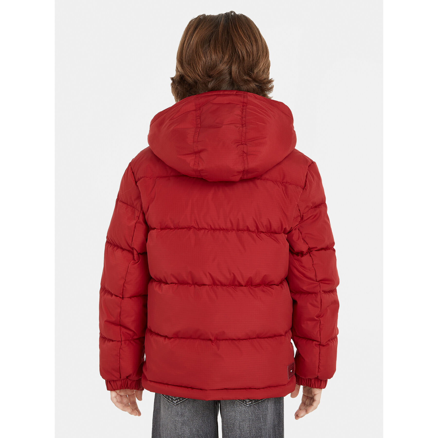 Tommy Hilfiger Geacă din puf Alaska KS0KS00402 M Vișiniu Regular Fit - Pled.ro