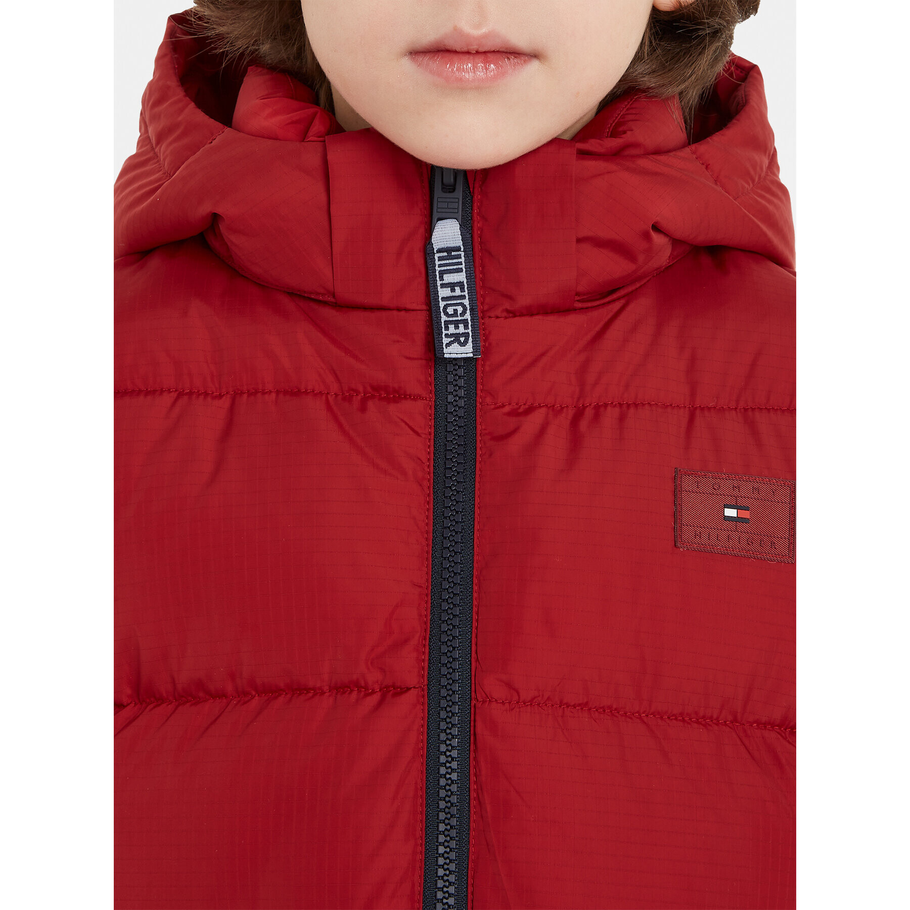 Tommy Hilfiger Geacă din puf Alaska KS0KS00402 M Vișiniu Regular Fit - Pled.ro