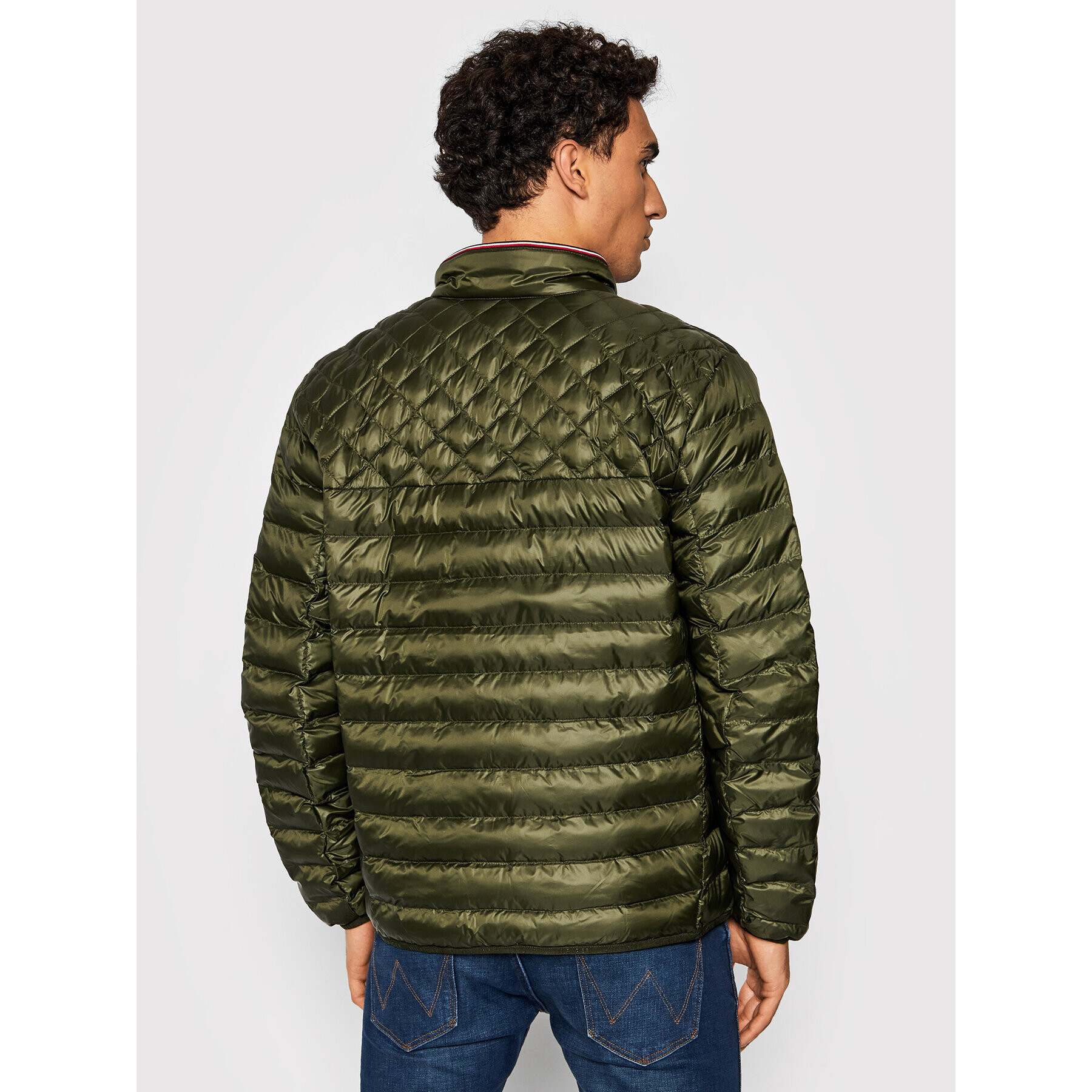 Tommy Hilfiger Geacă din puf C-Circular Quilt Mix MW0MW19677 Verde Regular Fit - Pled.ro