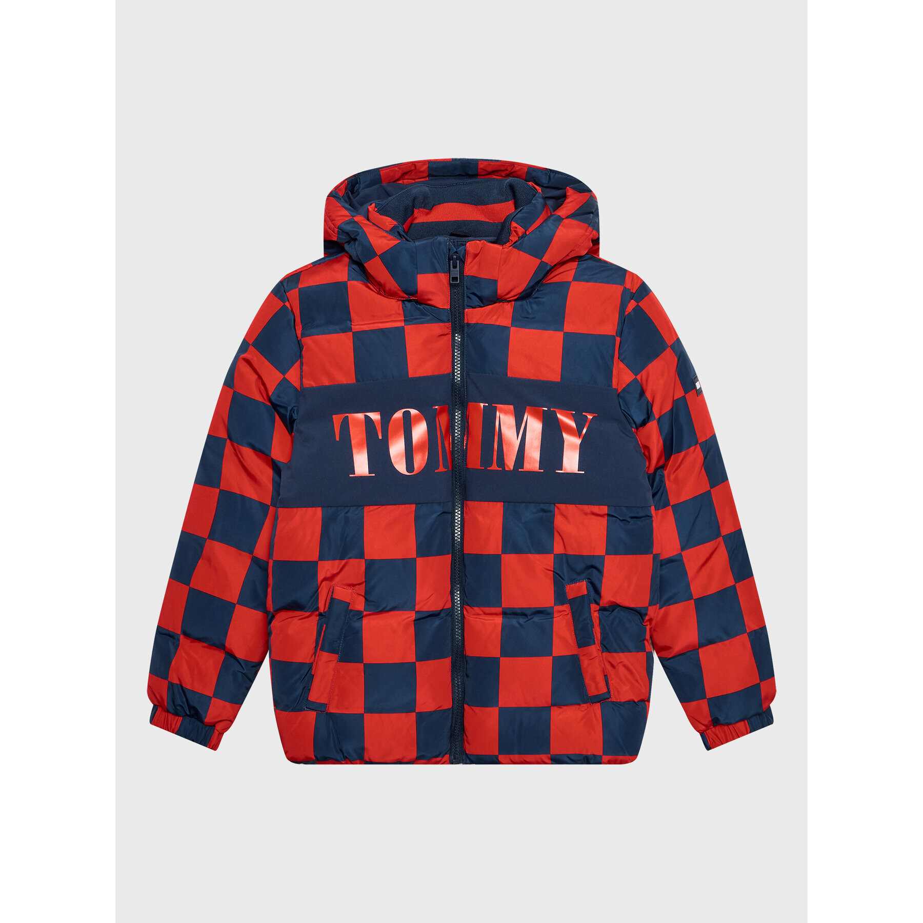 Tommy Hilfiger Geacă din puf Checker Board KB0KB07814 D Bleumarin Regular Fit - Pled.ro