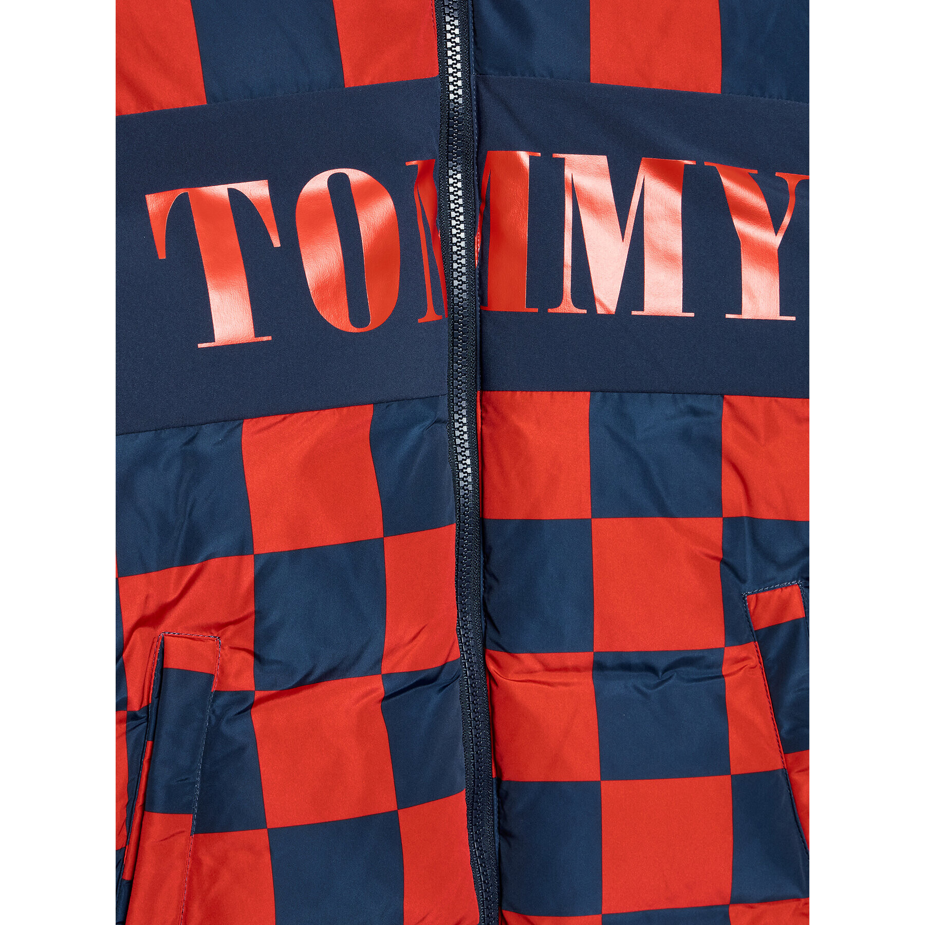 Tommy Hilfiger Geacă din puf Checker Board KB0KB07814 D Bleumarin Regular Fit - Pled.ro