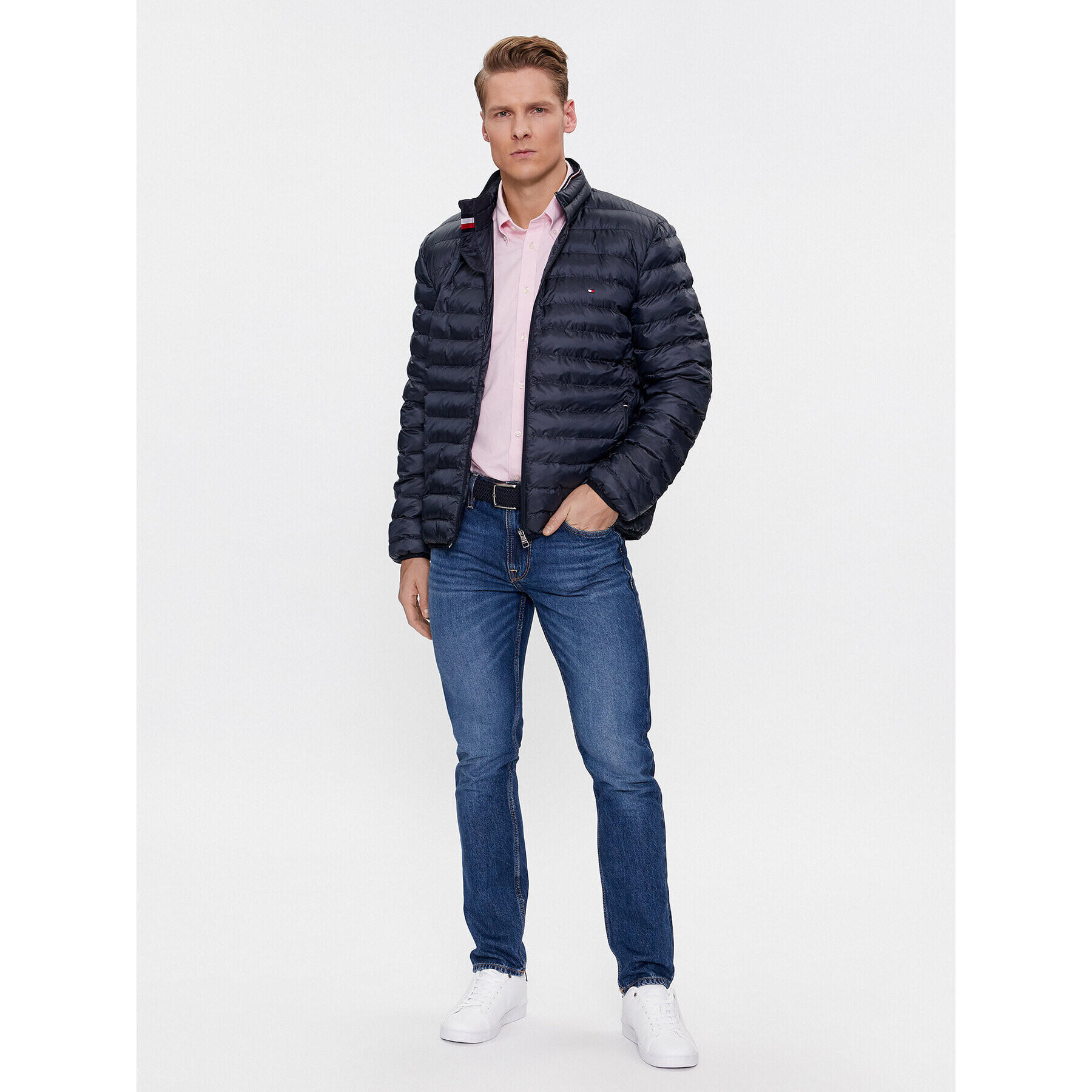 Tommy Hilfiger Geacă din puf Core Circular MW0MW18763 Bleumarin Regular Fit - Pled.ro