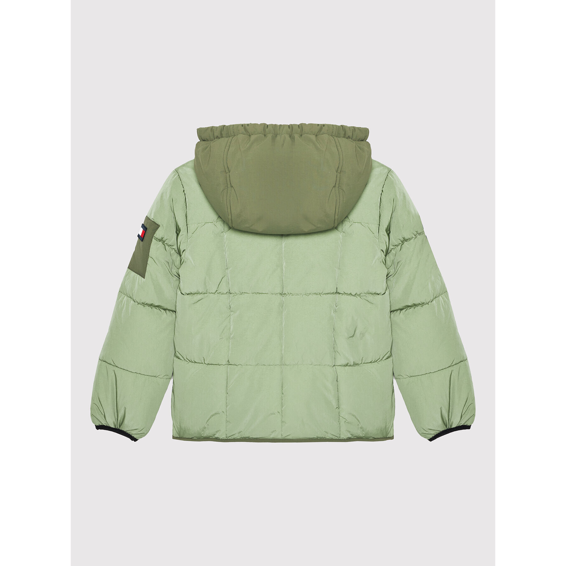 Tommy Hilfiger Geacă din puf Detachable Hood KB0KB06669 D Verde Regular Fit - Pled.ro