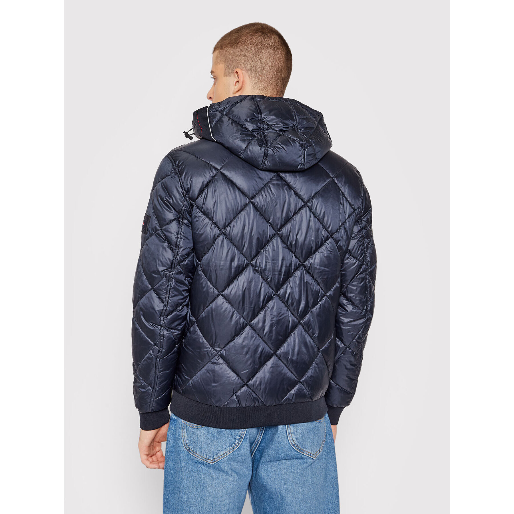 Tommy Hilfiger Geacă din puf Diamond Quilted MW0MW19617 Bleumarin Regular Fit - Pled.ro