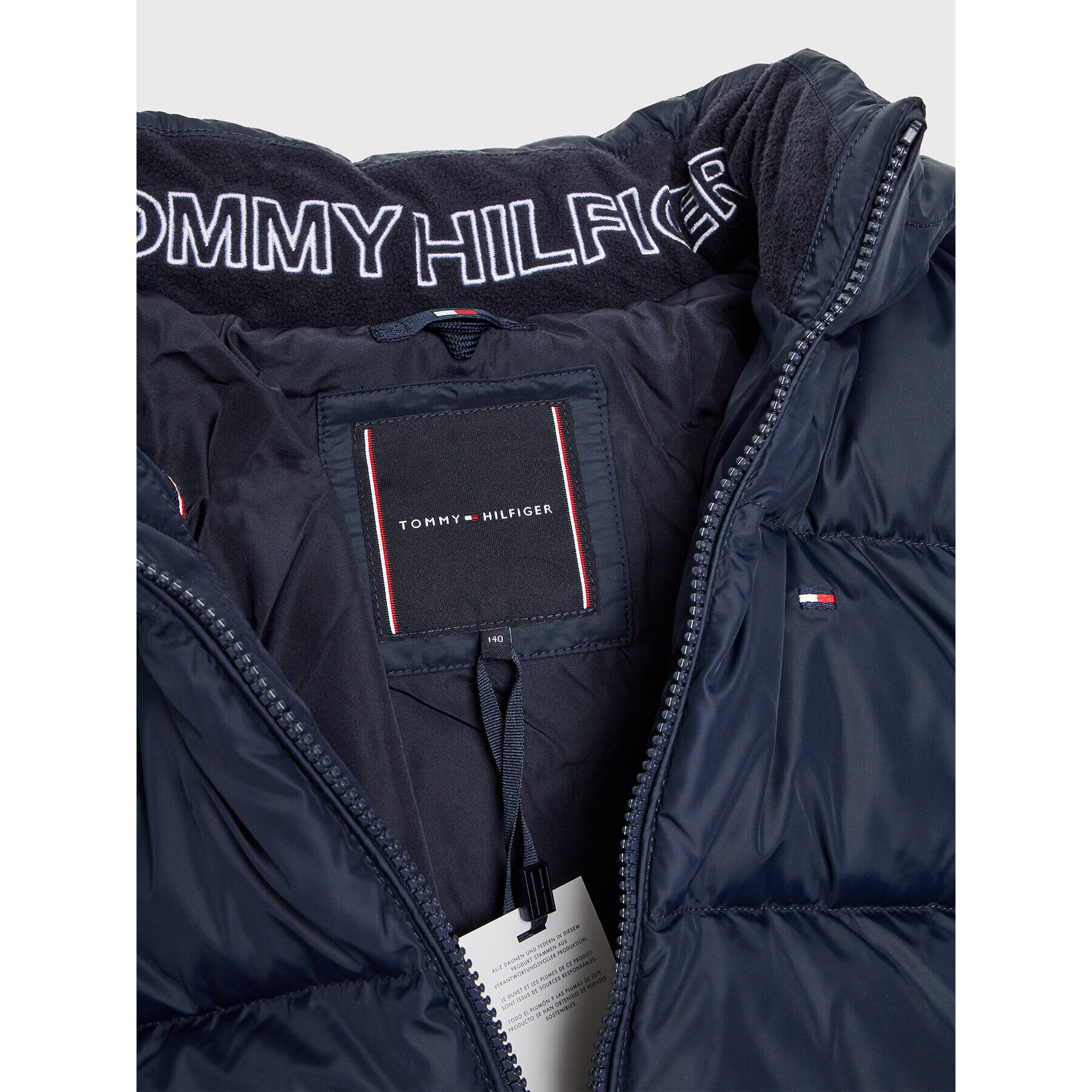 Tommy Hilfiger Geacă din puf Essential Down KB0KB07517 M Bleumarin Regular Fit - Pled.ro