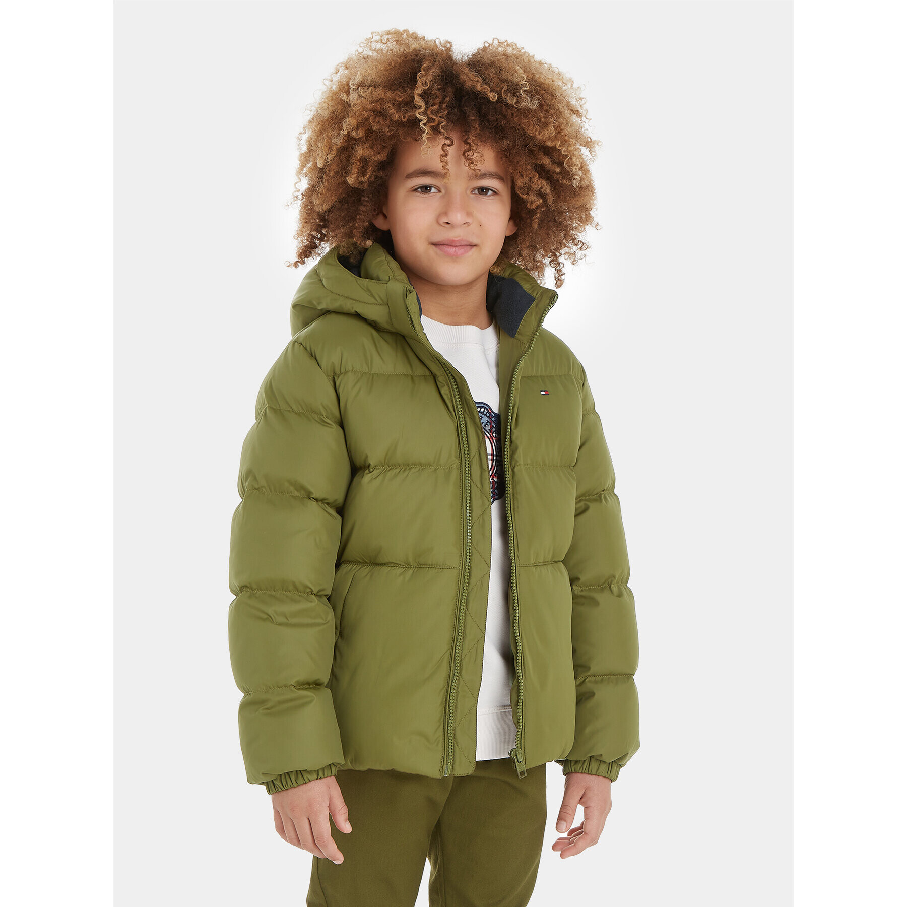 Tommy Hilfiger Geacă din puf Essential KB0KB08341 S Verde Regular Fit - Pled.ro