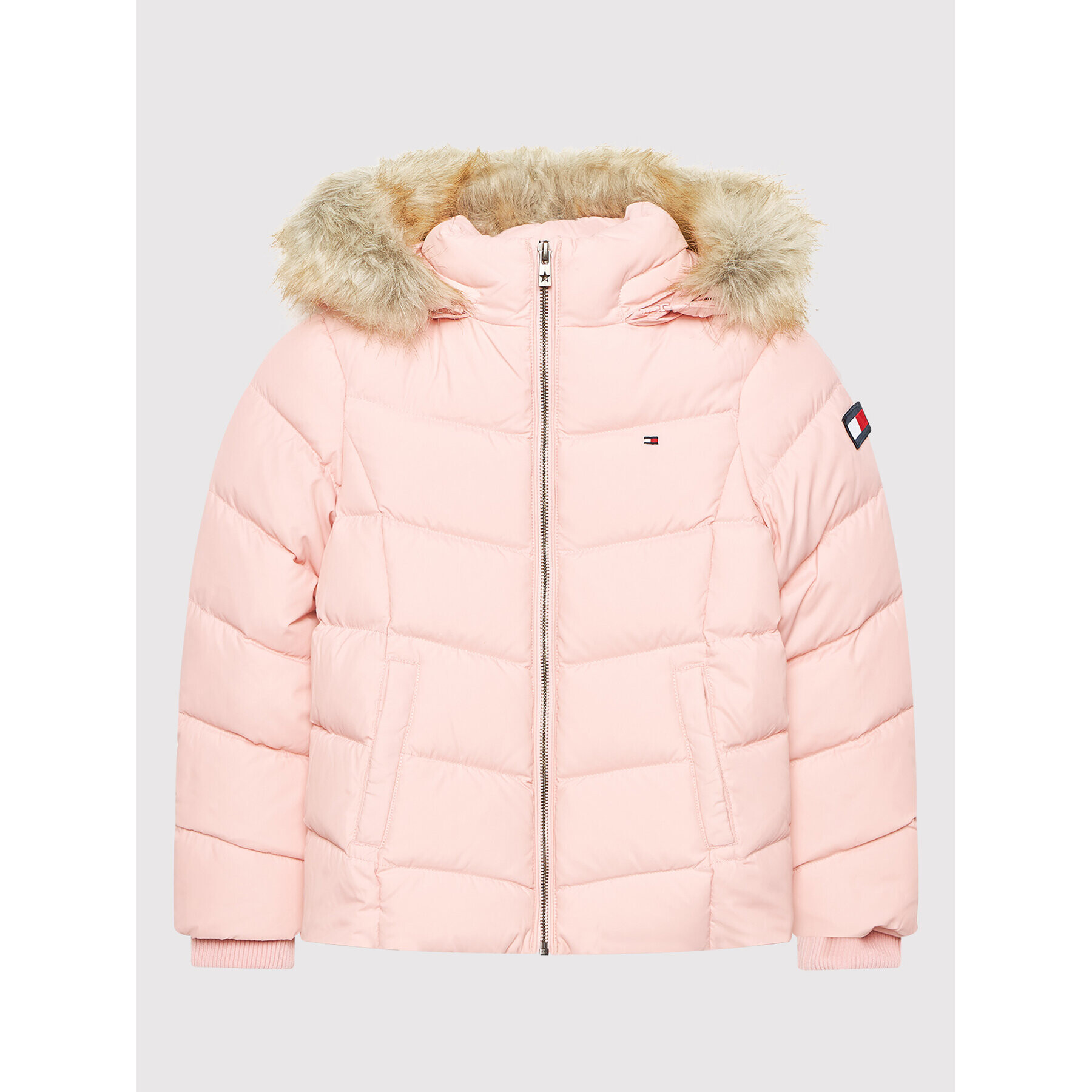 Tommy Hilfiger Geacă din puf Essential KG0KG05980 D Roz Regular Fit - Pled.ro