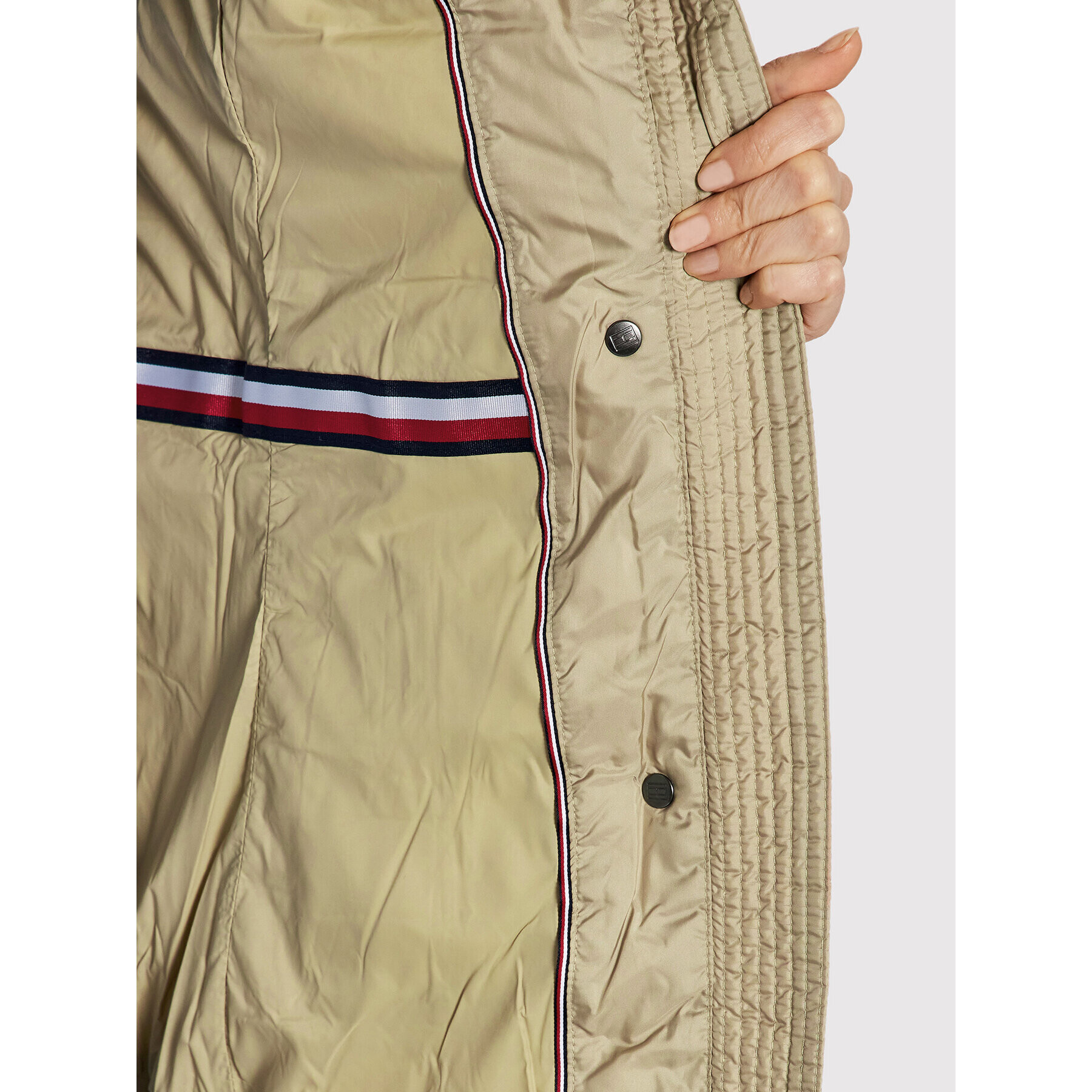 Tommy Hilfiger Geacă din puf Essential WW0WW28610 Bej Regular Fit - Pled.ro