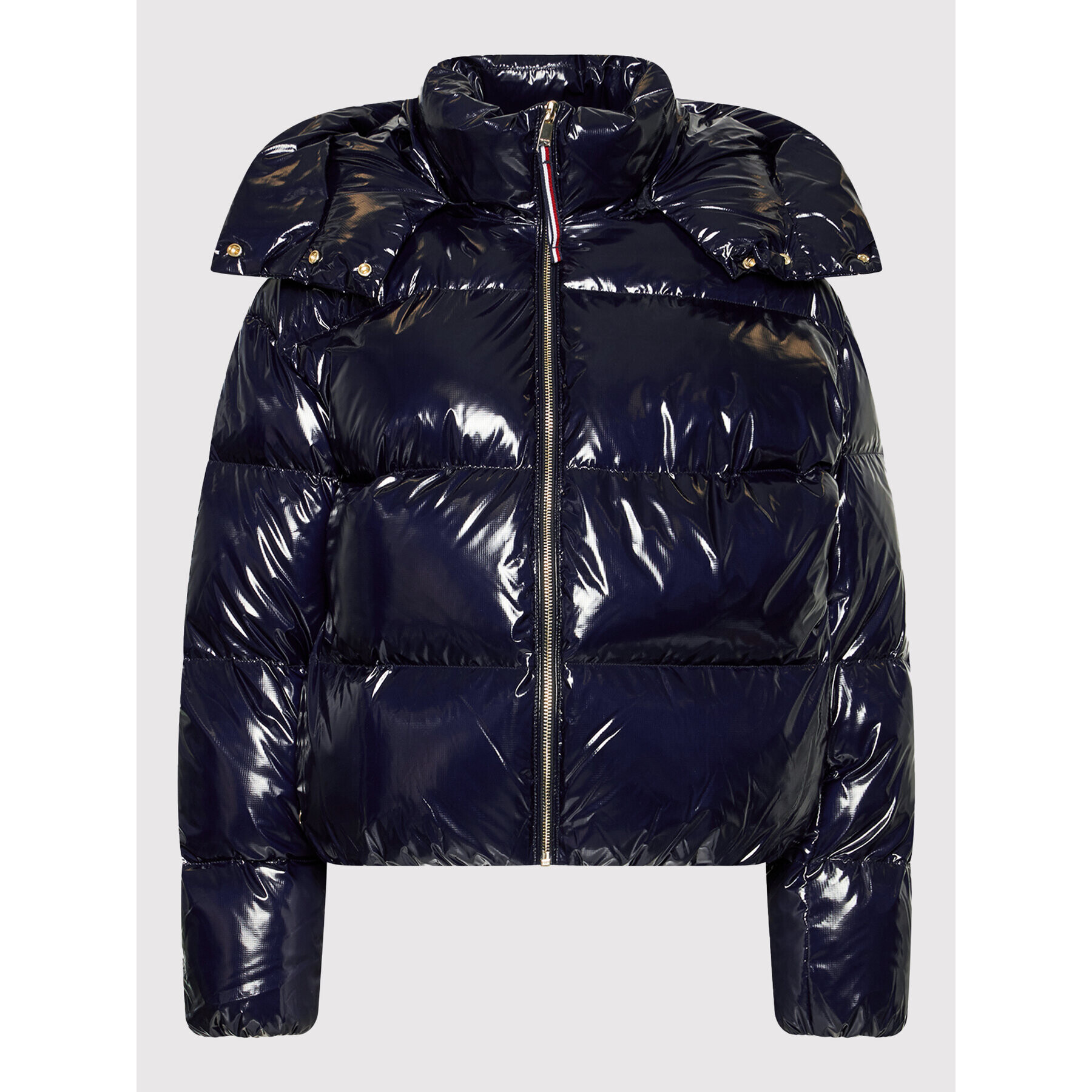 Tommy Hilfiger Geacă din puf Glossy WW0WW32803 Bleumarin Regular Fit - Pled.ro