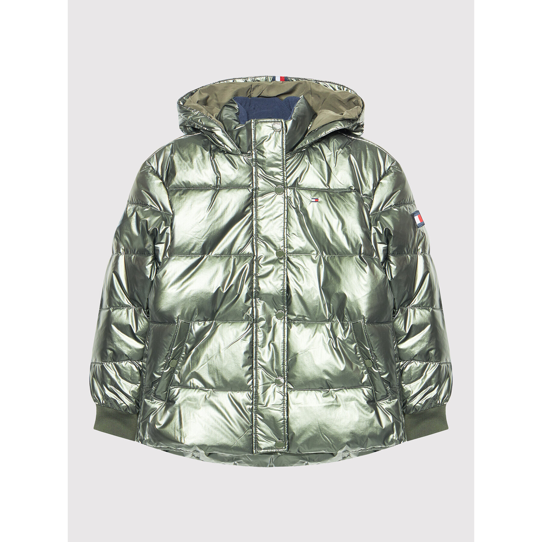 Tommy Hilfiger Geacă din puf KG0KG06022 M Verde Regular Fit - Pled.ro