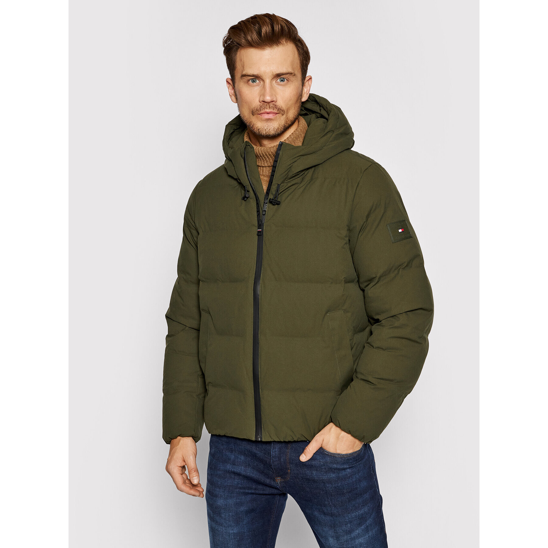 Tommy Hilfiger Geacă din puf Motion MW0MW19614 Verde Regular Fit - Pled.ro